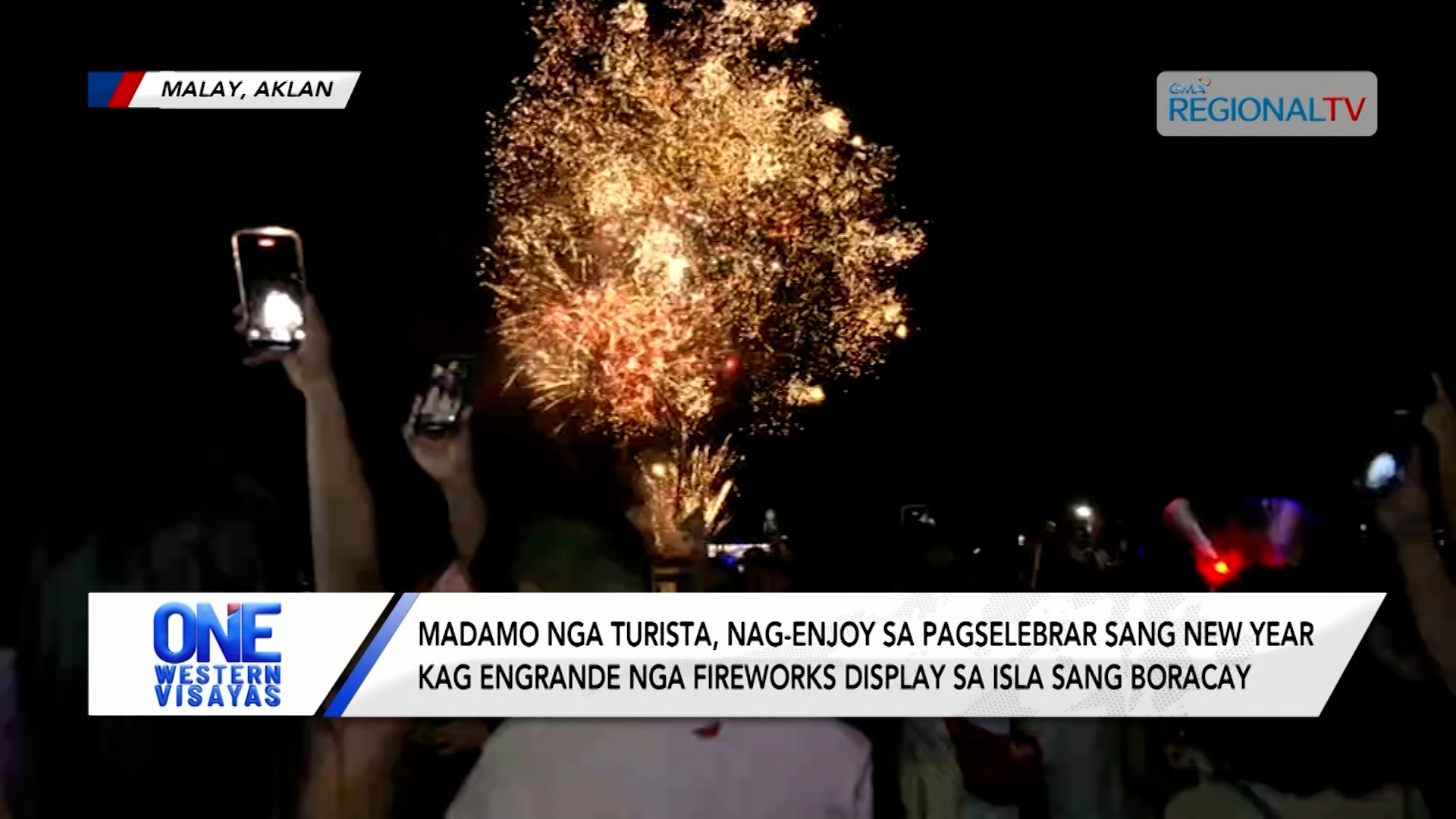 Madamo nga turista, nag-enjoy sa pagselebrar sang new year sa isla sang Boracay