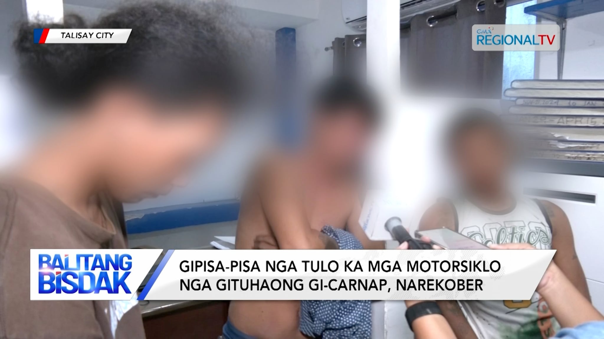Tulo ka lalaki nga gitumbok nga ‘motornapper,’ nasikop sa Talisay City Police