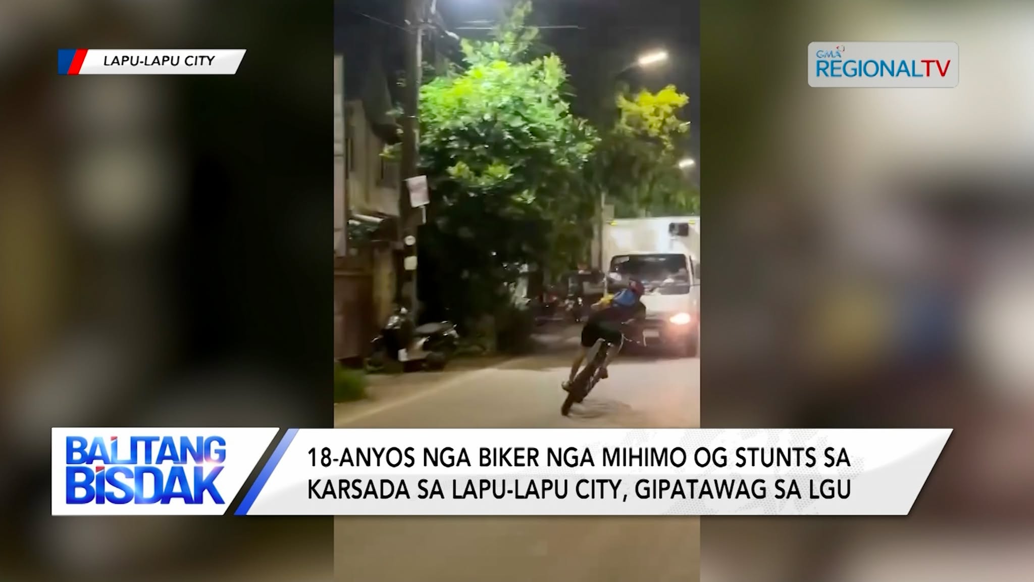 18-anyos nga biker nga mihimo og stunts sa karsada sa Lapu-Lapu City, gipatawag