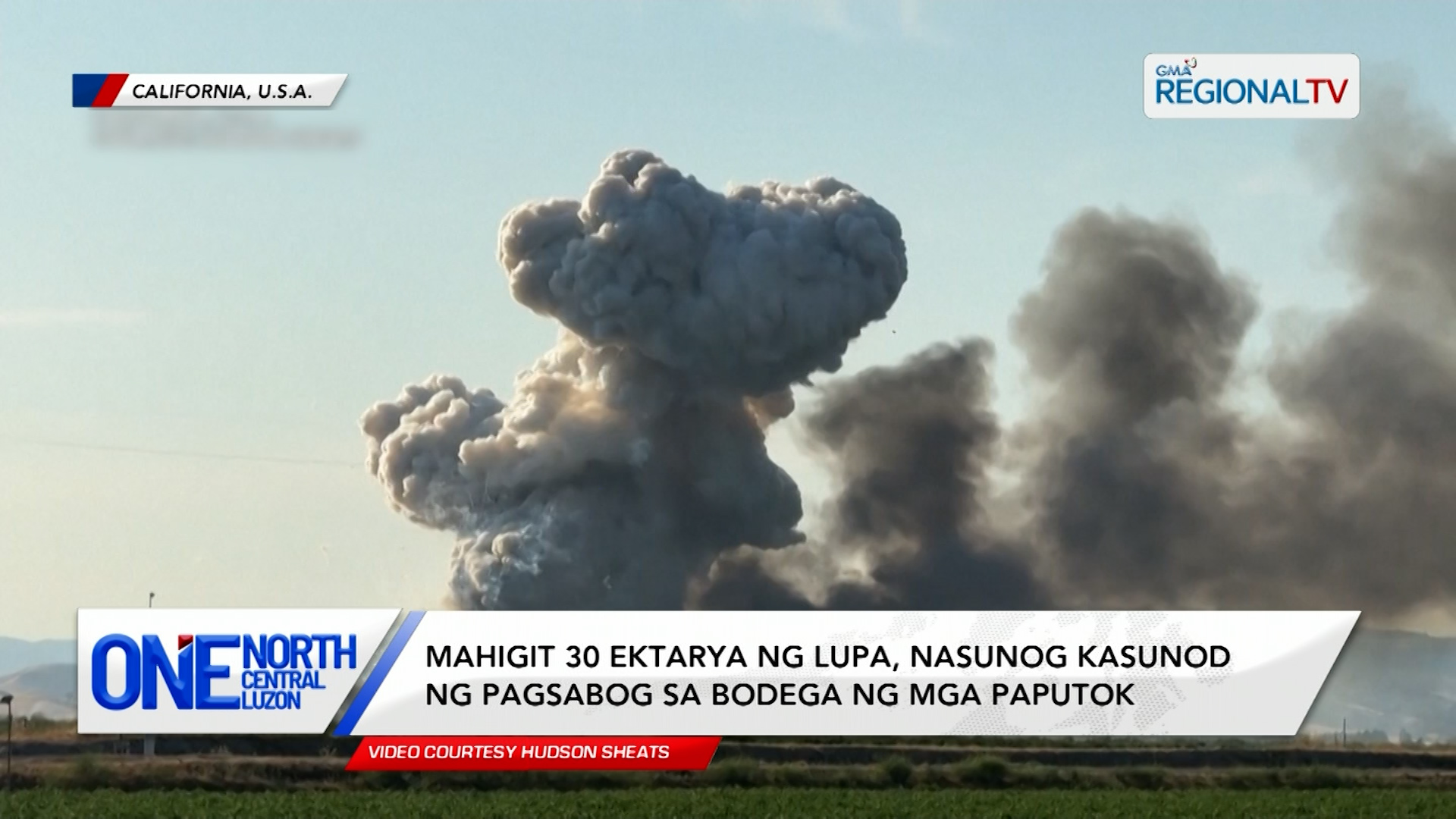 Mahigit 30 ektarya ng lupa, nasunog kasunod ng pagsabog sa bodega