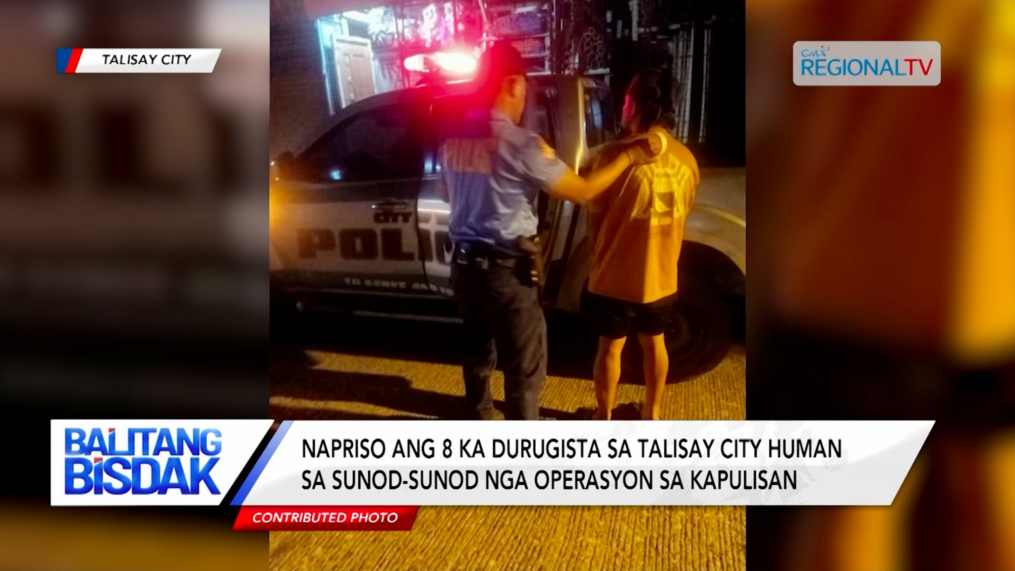 Napriso ang 8 ka durugista sa Talisay City sa sunod-sunod nga operasyon