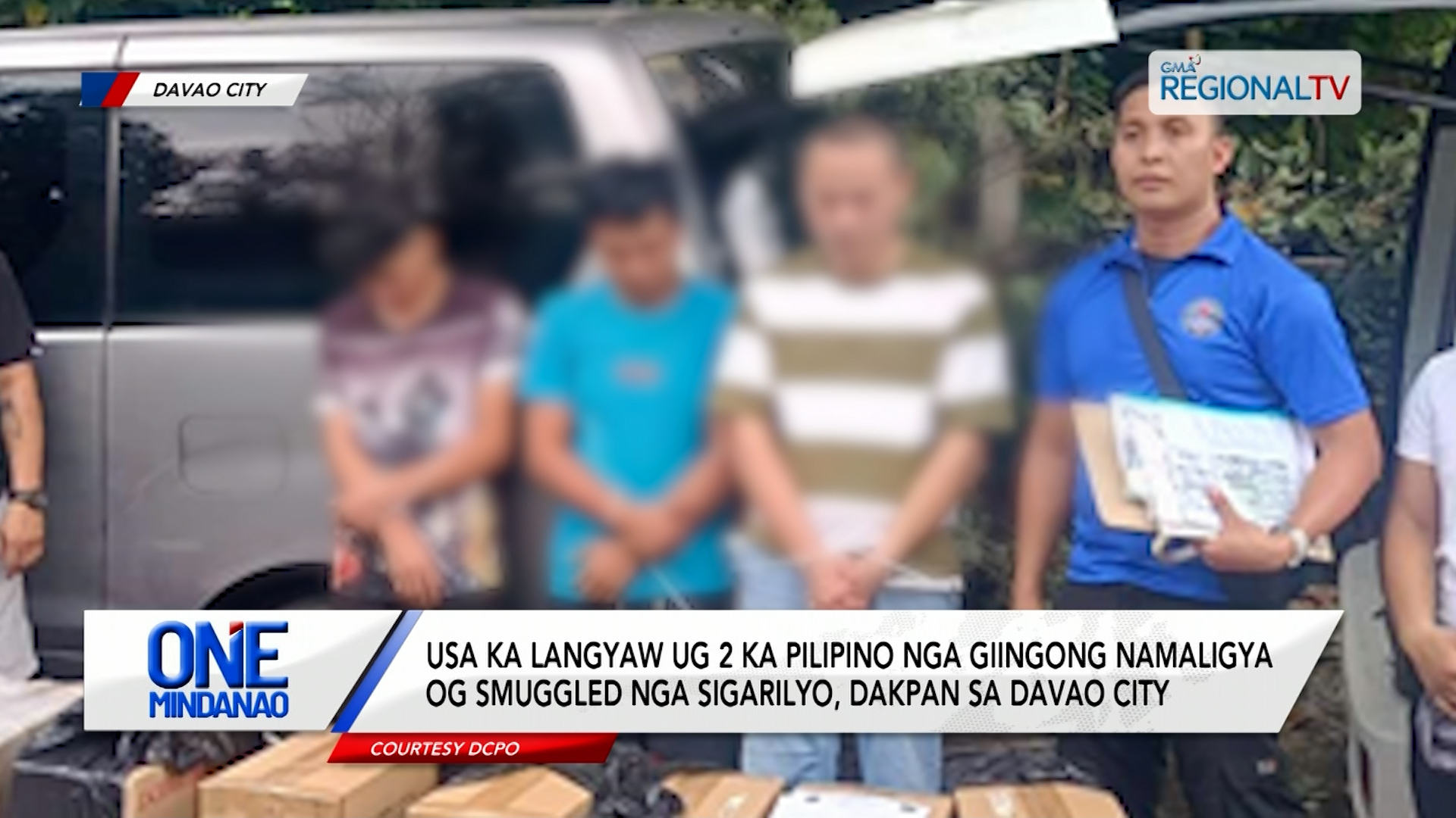 Usa ka langyaw ug 2 ka pilipino nga namaligya og smuggled nga sigarilyo, dakpan