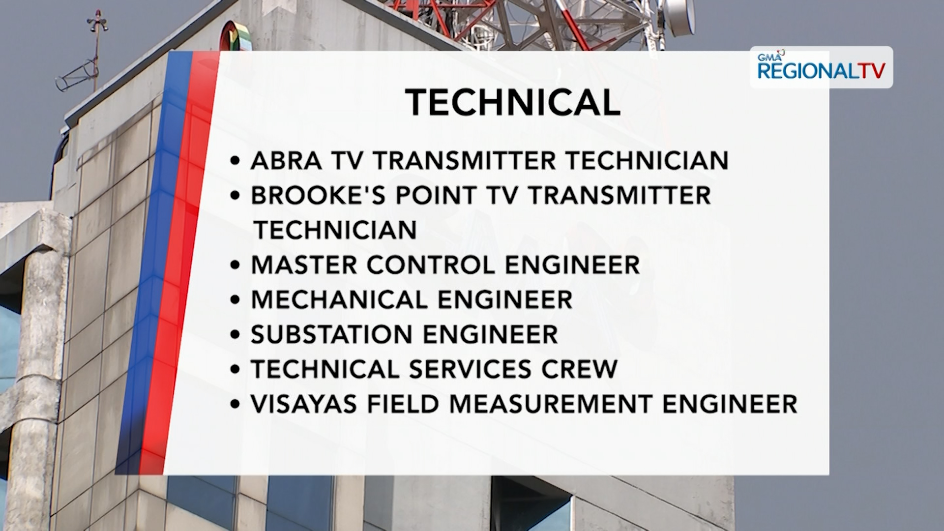 Mga bakante nga posisyon sa GMA network nga sarang aplayan | One Western Visayas