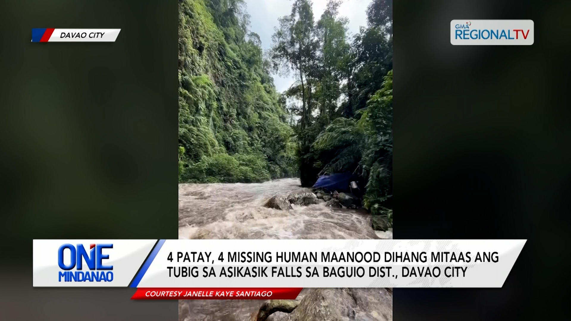 4 patay, 4 missing human maanod dihang mitaas ang tubig sa Mini Asikasik Falls | One Mindanao