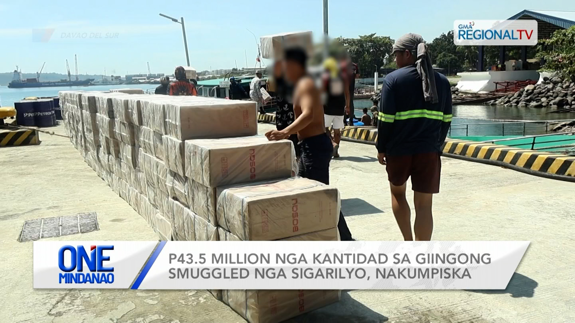 P43.5 million nga smuggled nga sigarilyo, nakumpiska | One Mindanao