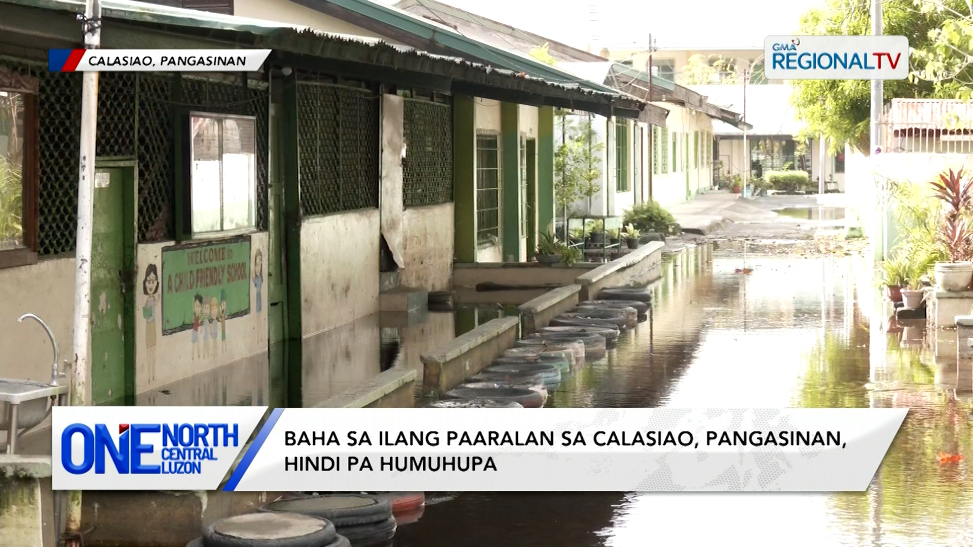 Baha sa ilang paaralan sa Calasiao, Pangasinan, hindi pa humuhupa | One North Central Luzon