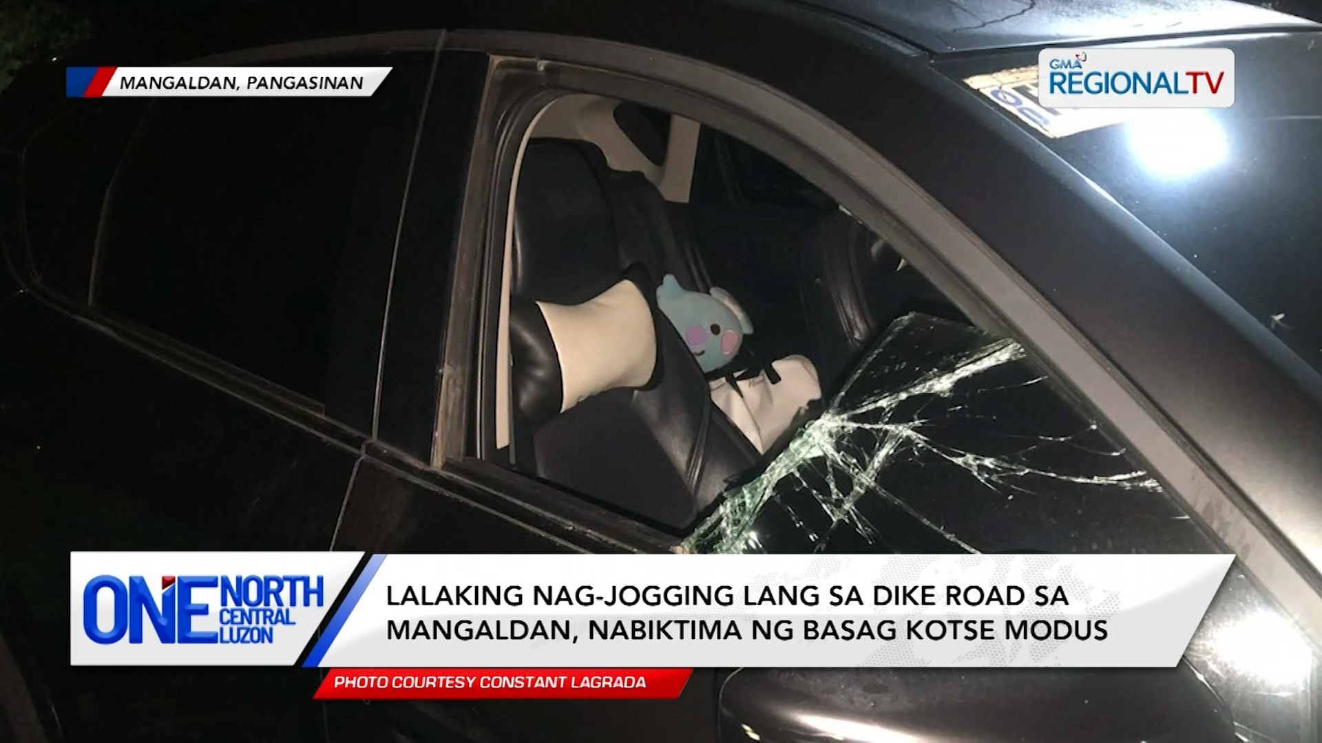 Lalaking nag-jogging lang sa dike road, nabiktima ng basag kotse modus | One North Central Luzon