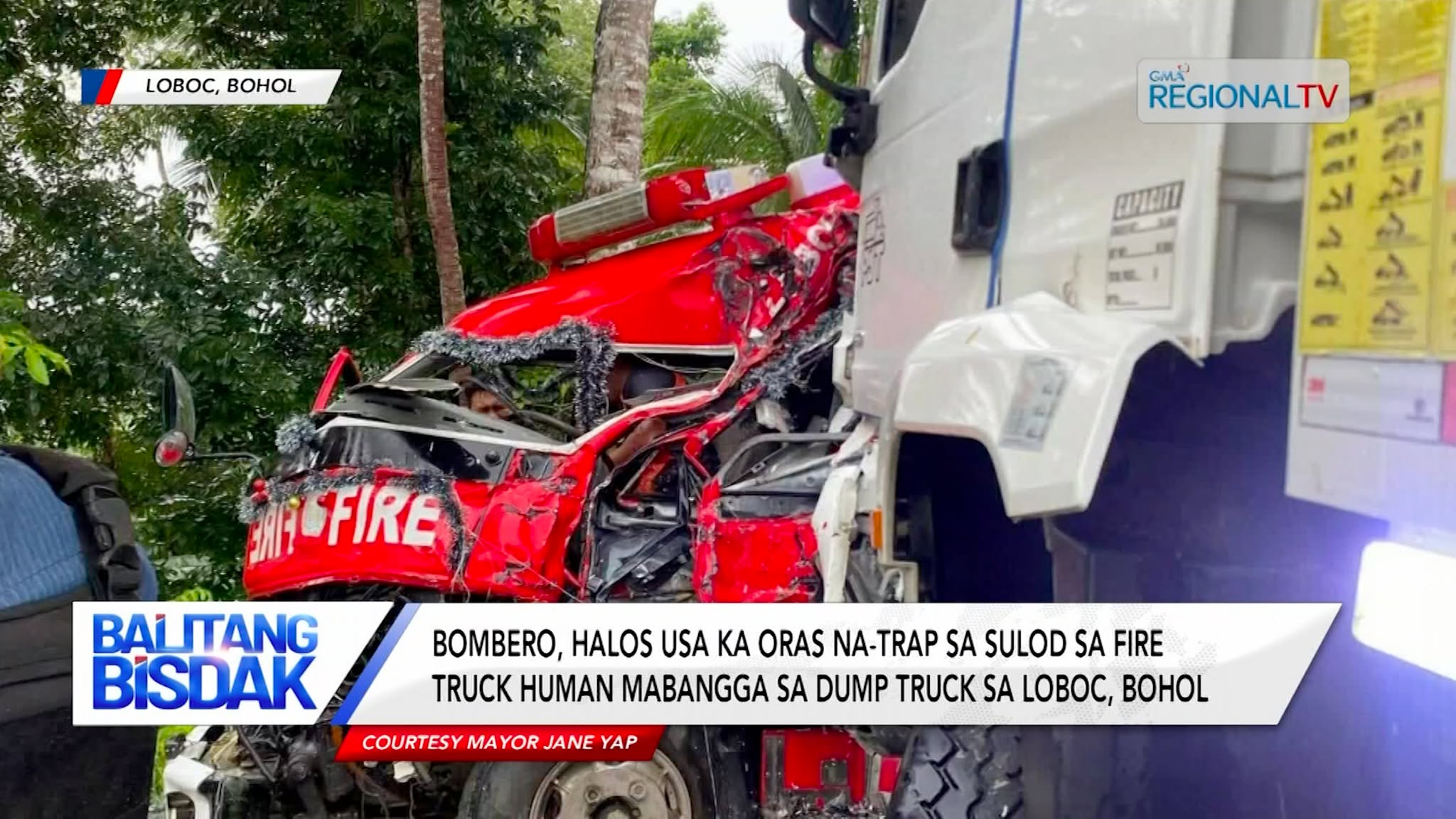 Bombero, Halos 1 Oras Na-trap sa Sulod sa Fire Truck sa Bohol | Balitang Bisdak