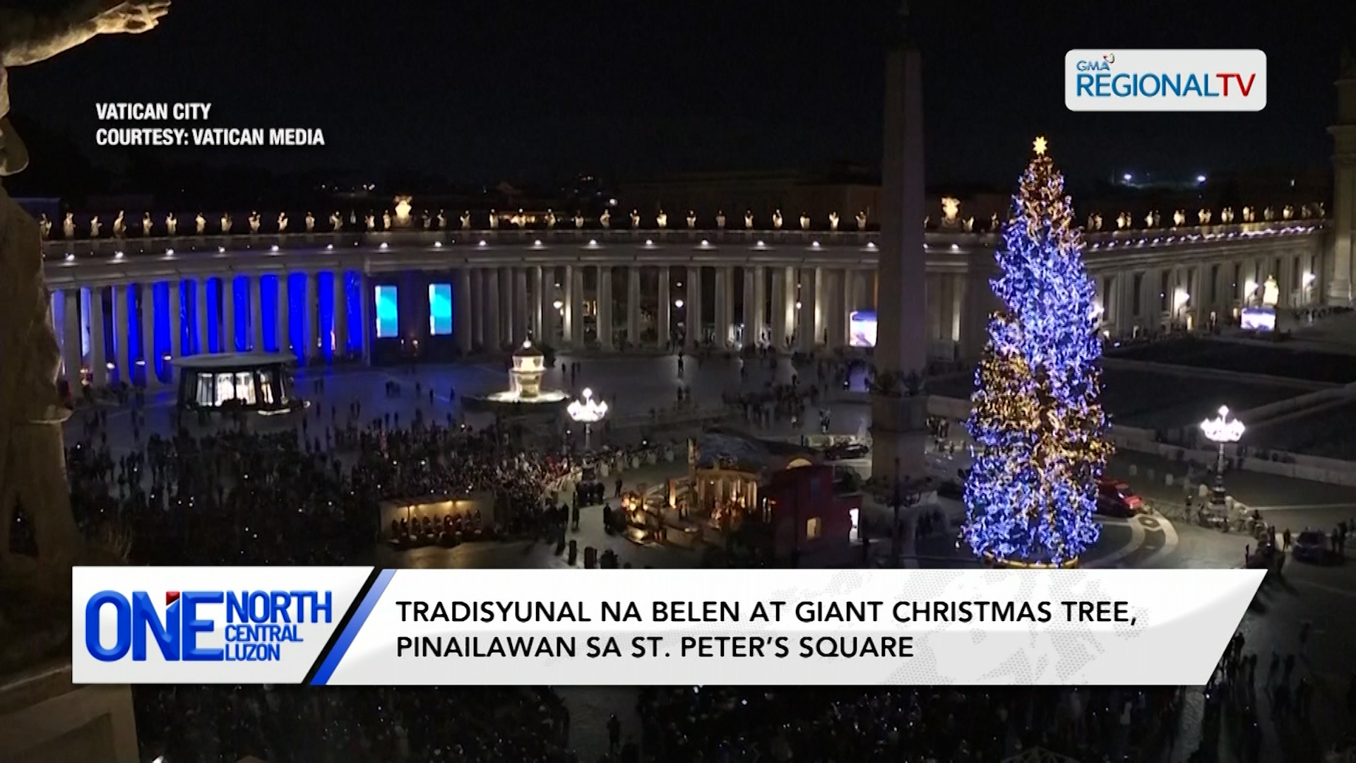Belen at giant Christmas tree, pinailawan sa St. Peter’s Square | One North Central Luzon