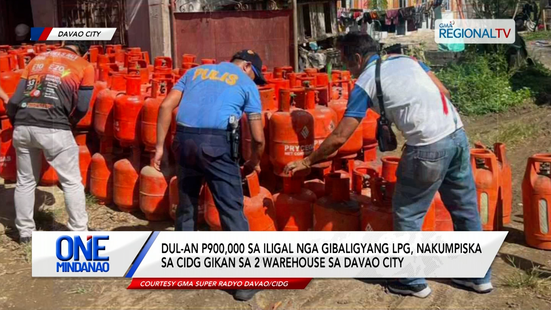 Dul-an P900,000 nga iligal nga gibaligyang LPG, nakumpiska sa CIDG | One Mindanao