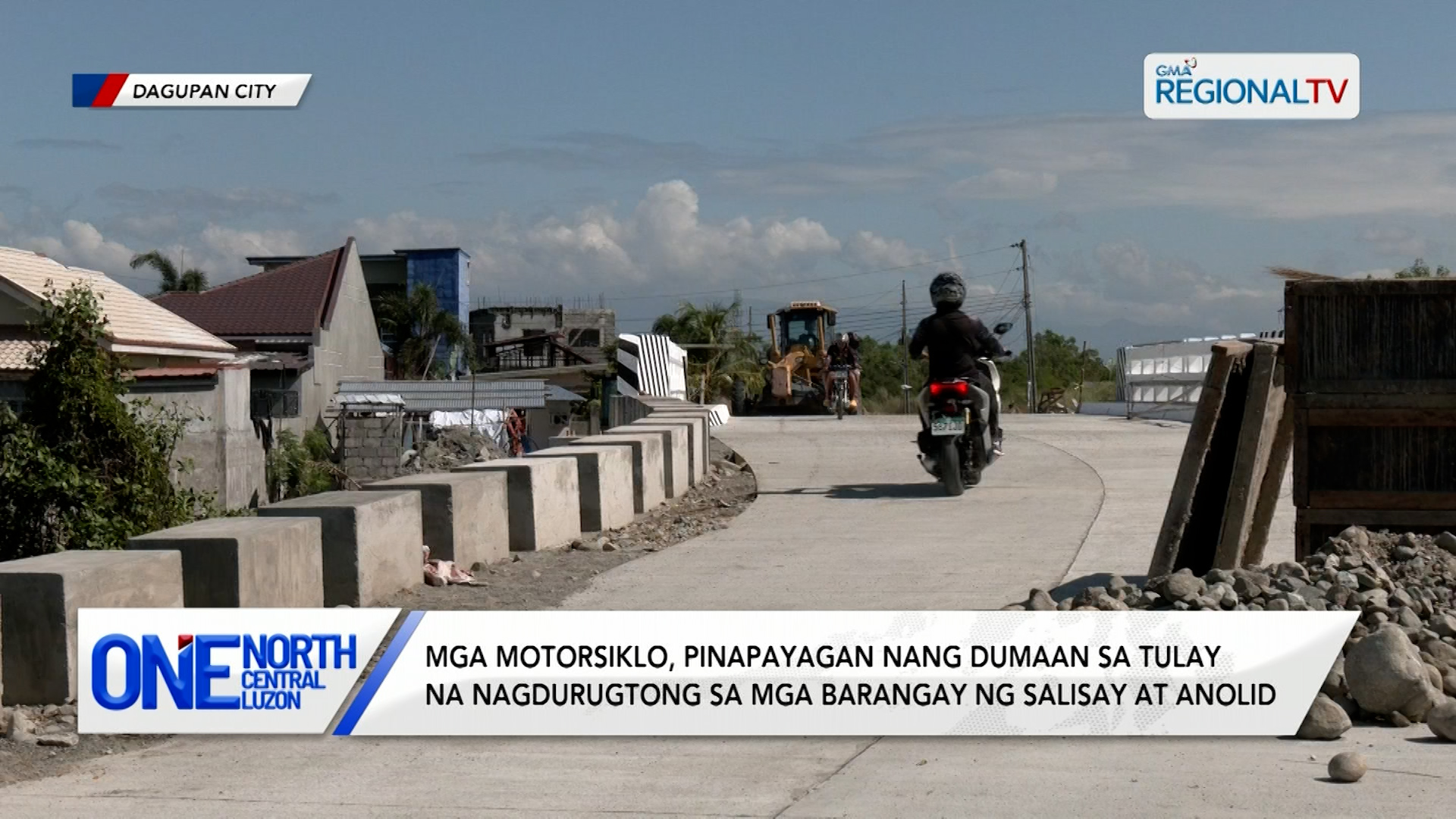Mga motorsiklo, pinapayagan nang dumaan sa tulay sa Salisay at Anolid | One North Central Luzon