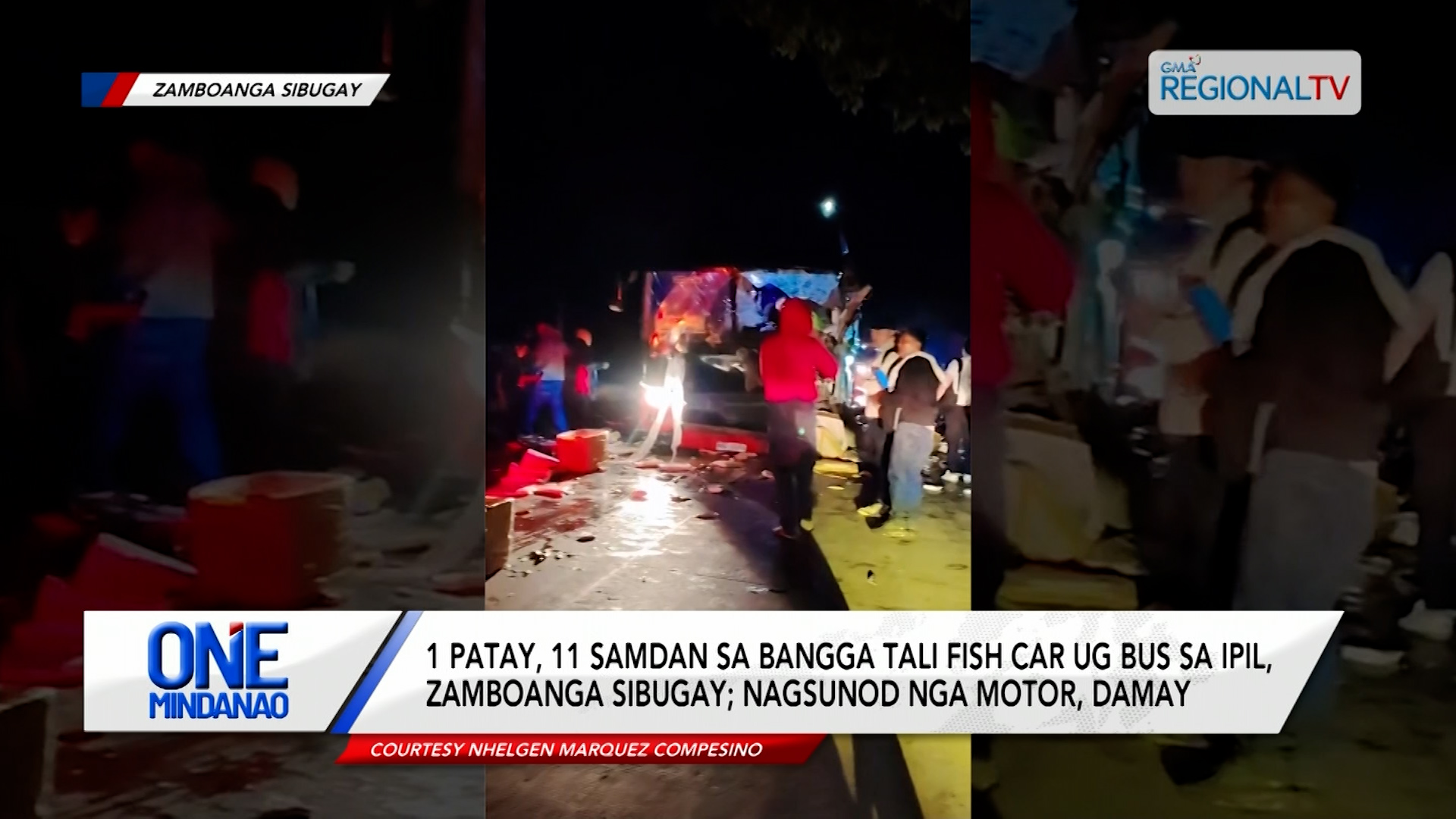 1 patay, 11 samdan sa bangga tali fish car ug bus sa Ipil, Zamboanga Sibugay | One Mindanao
