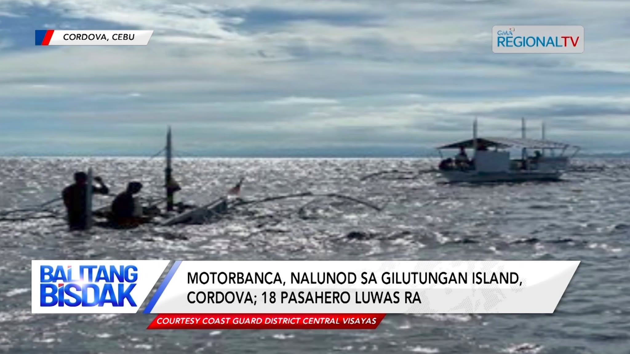 Motorbanca, Nalunod sa Gilutungan Island sa Cordova; Mga Pasahero Luwas Ra | Balitang Bisdak