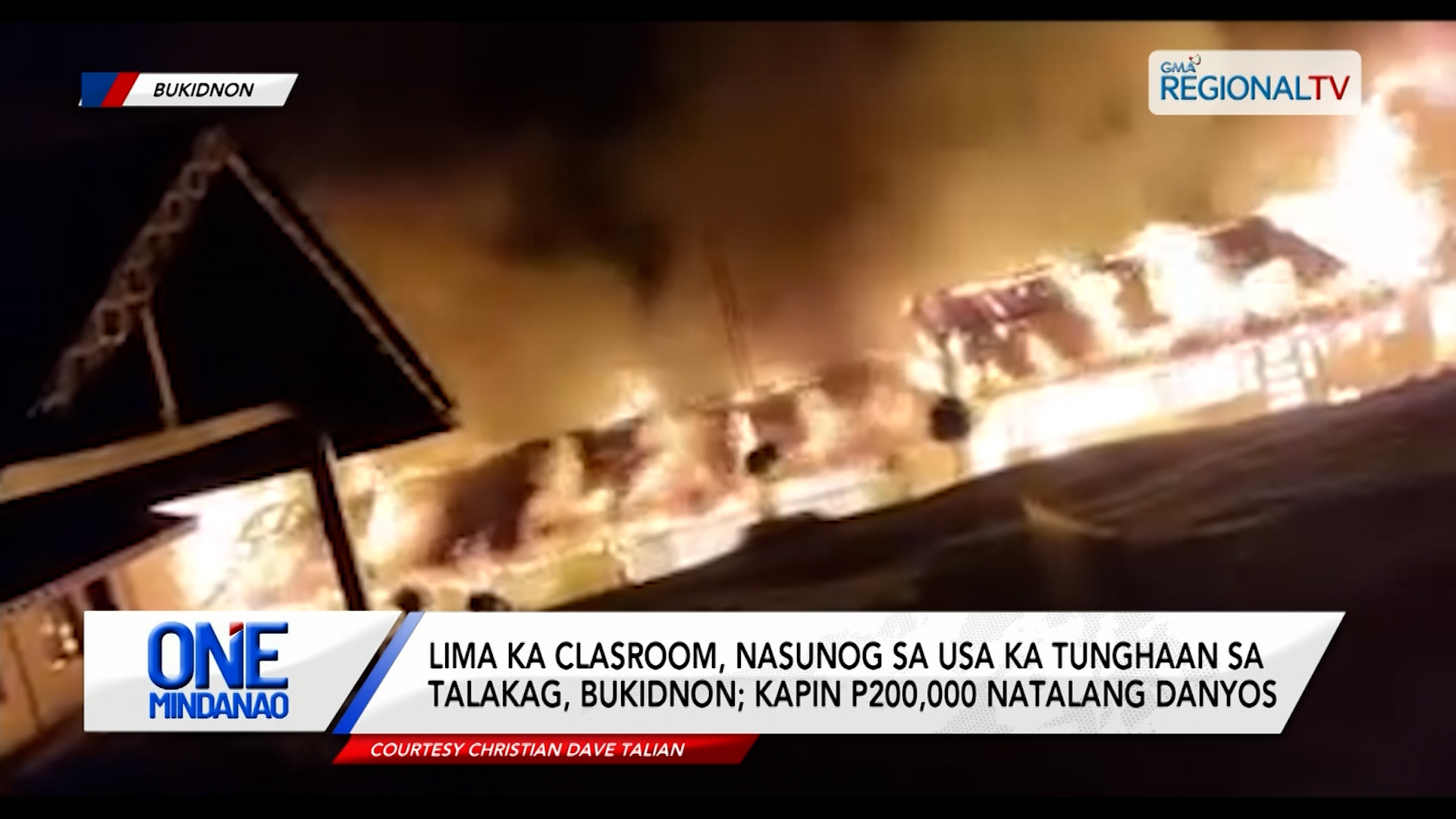 5 ka classrooms, nasunog sa Bukidnon | One Mindanao