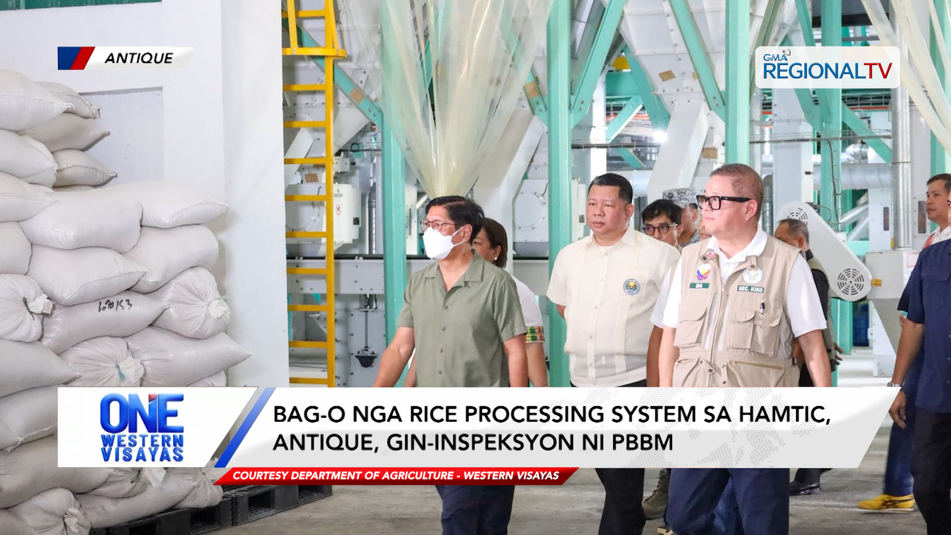 Bag-o nga nga rice processing system sa Hamtic, Antique, gin-inspeksyon ni PBBM| One Western Visayas