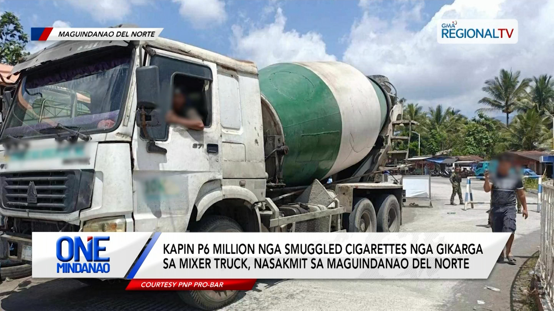 Kapin P6 Million nga smuggled cigarettes nga gikarga sa mixer truck, nasakmit | One Mindanao