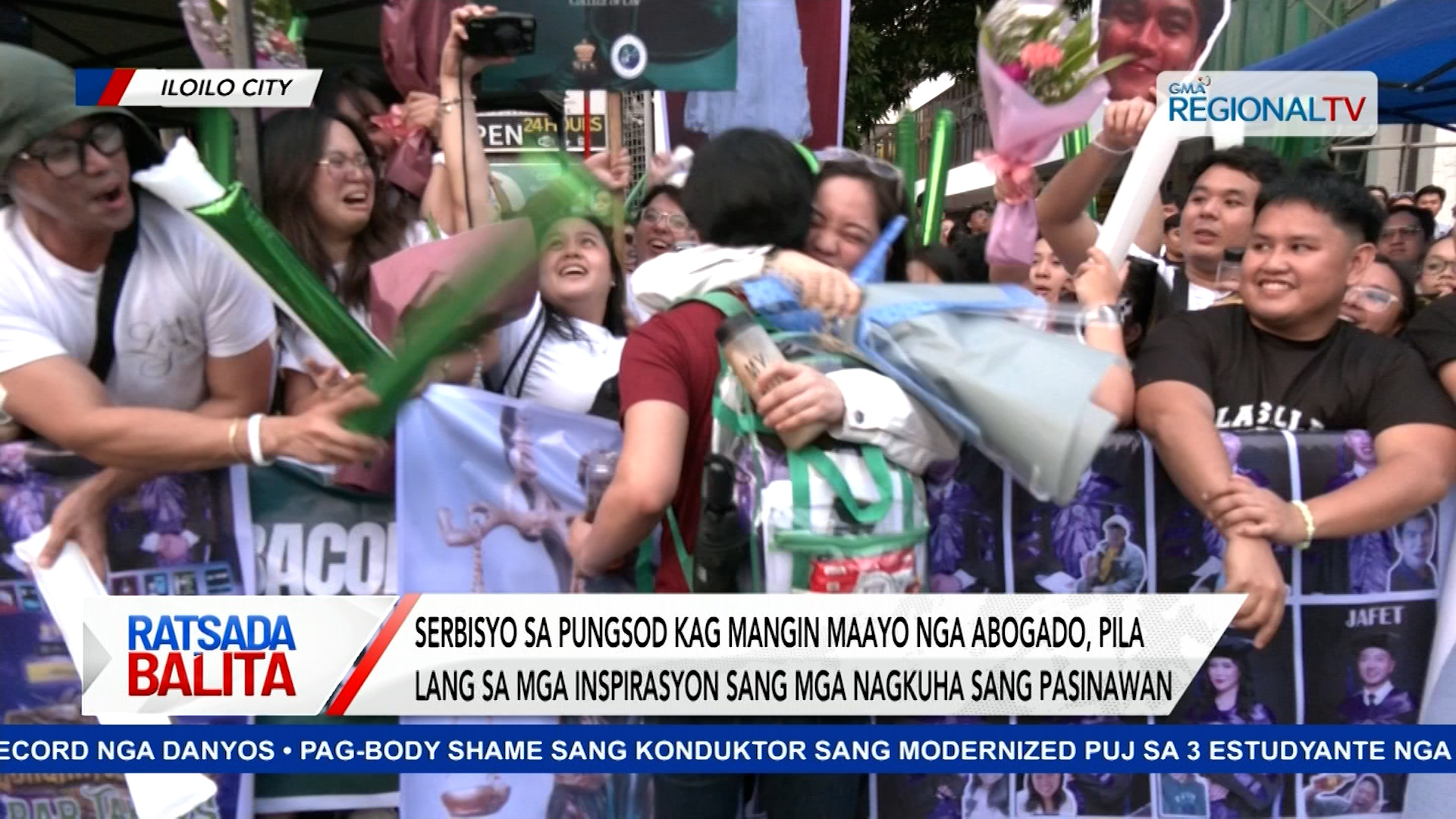 Bar takers sa Iloilo City, mainit nga gin-abi-abi sang mga supporter kag ila pamilya| Ratsada Balita