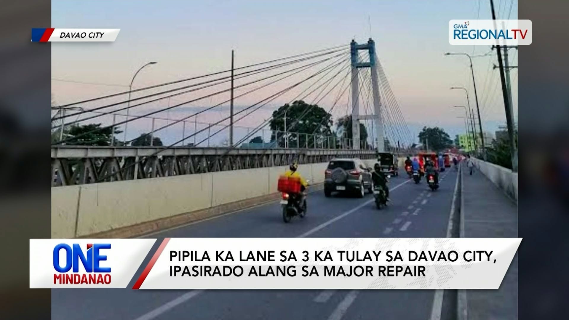 Pipila ka lane sa 3 ka tulay sa Davao City, ayuhon I One Mindanao