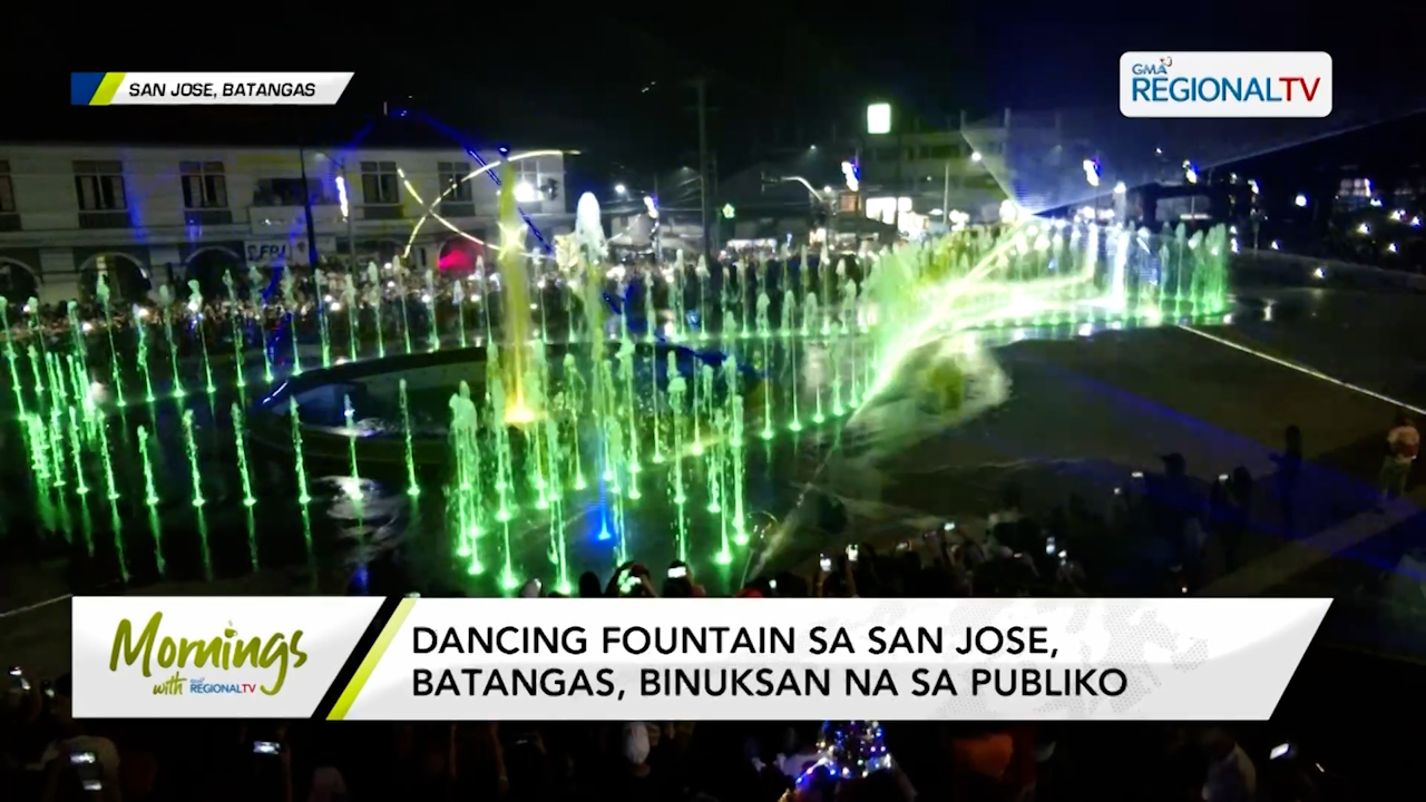 Dancing fountain sa San Jose, Batangas, bukas na sa publiko