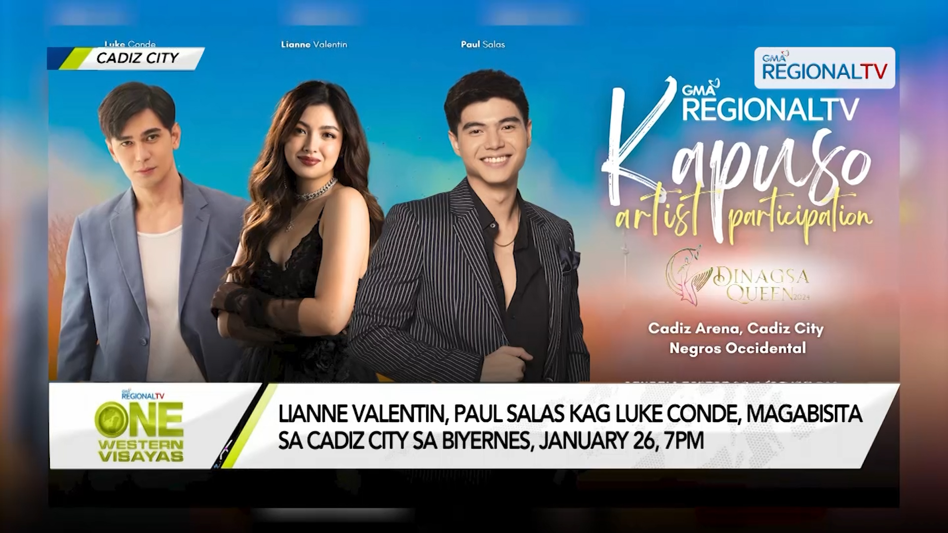 Lianne Valentin, Paul Salas kag Luke Conde, magabisita sa Cadiz City