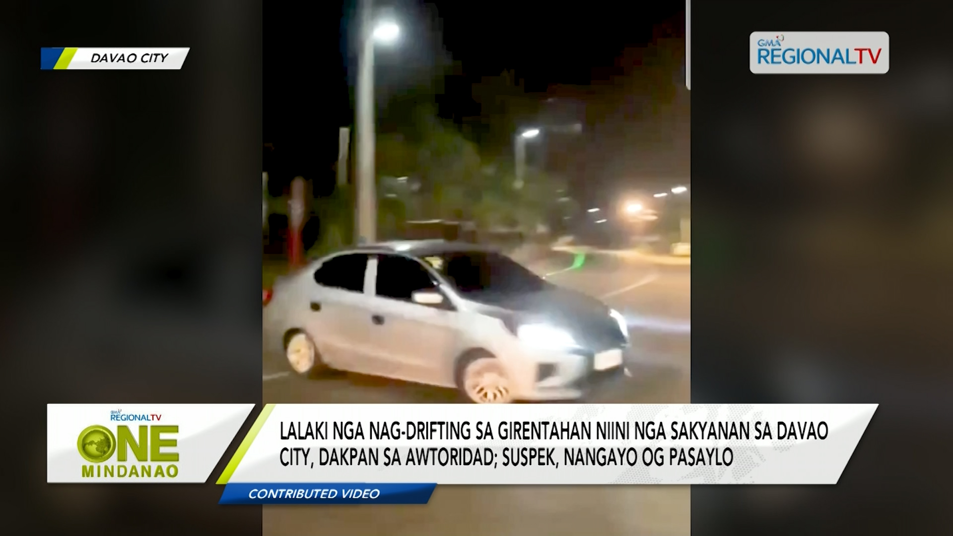 Lalaki nga nag-drifting sa girentahan niini nga sakyanan sa Davao City, dakpan