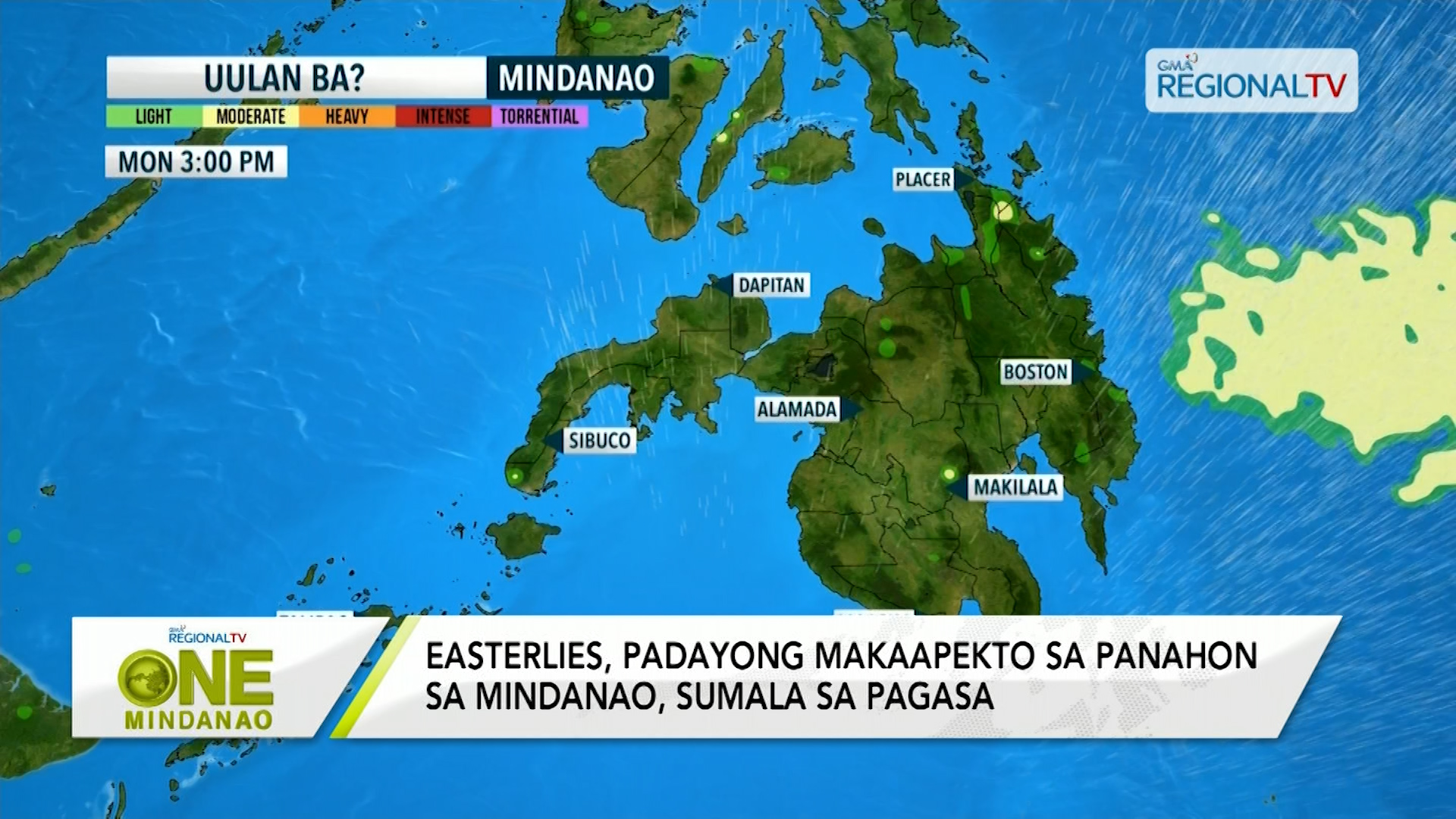 Easterlies, padayong makaapekto sa panahon sa Mindanao