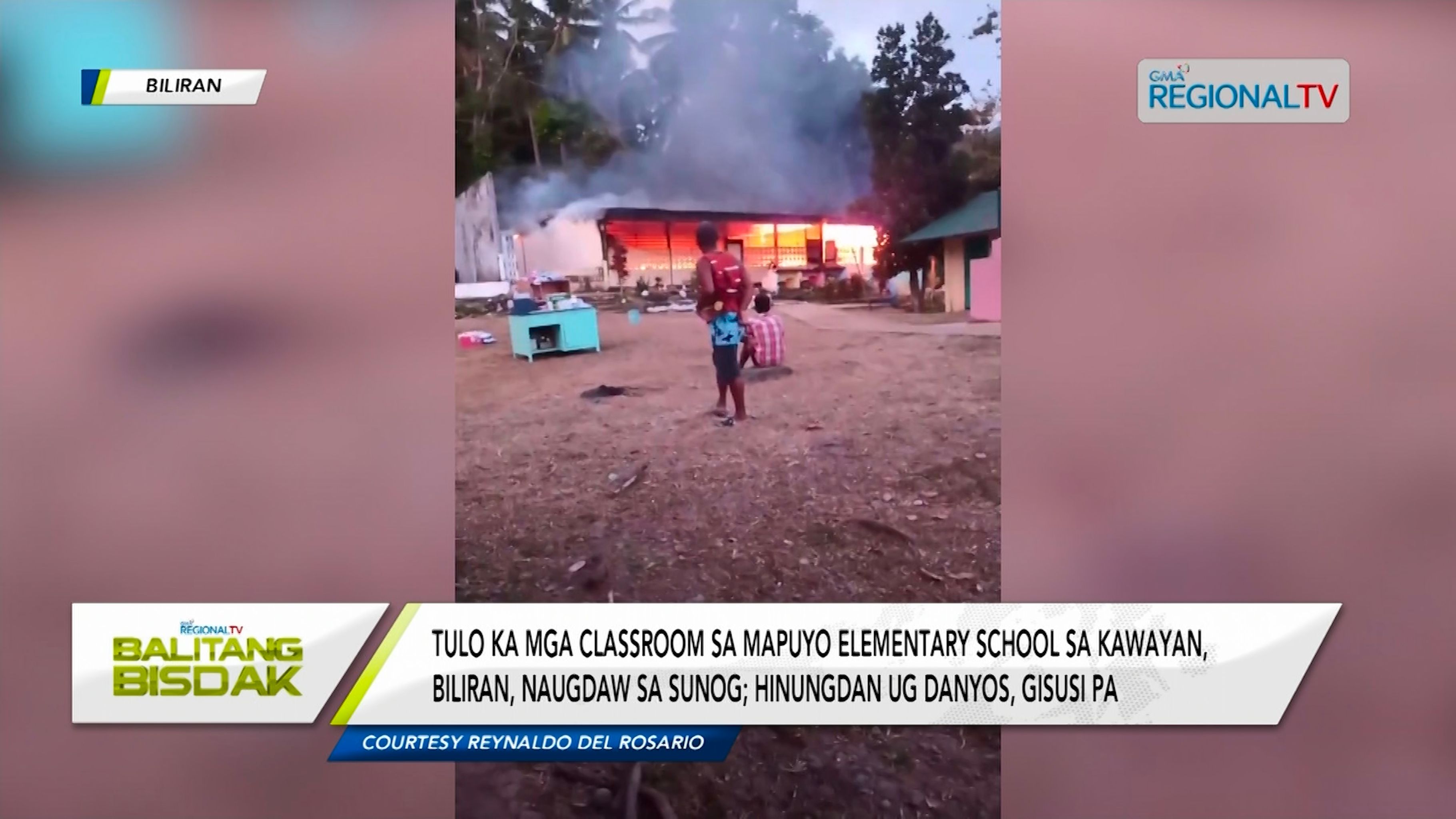 Tulo ka classrooms sa Kawayan, Biliran, naugdaw sa sunog