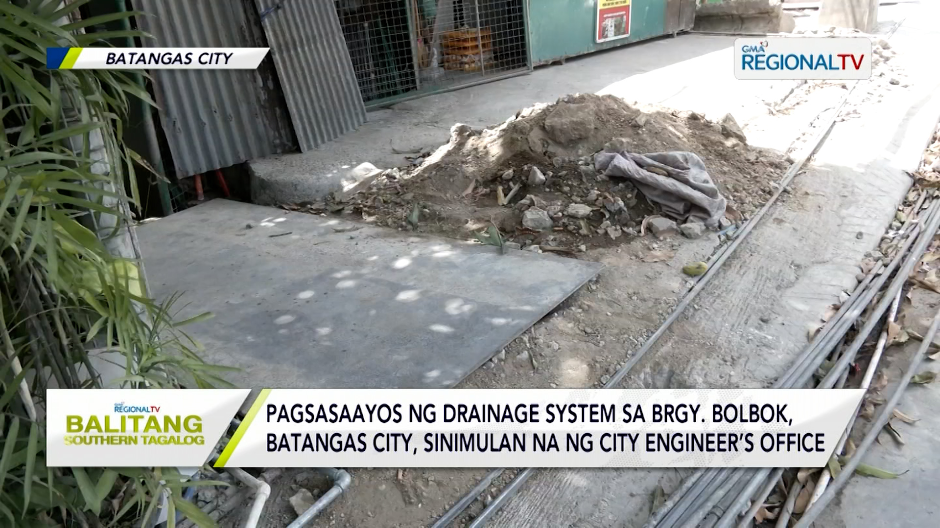 Pagsasaayos ng drainage system sa Brgy. Bolbok Batangas City, sinimulan na