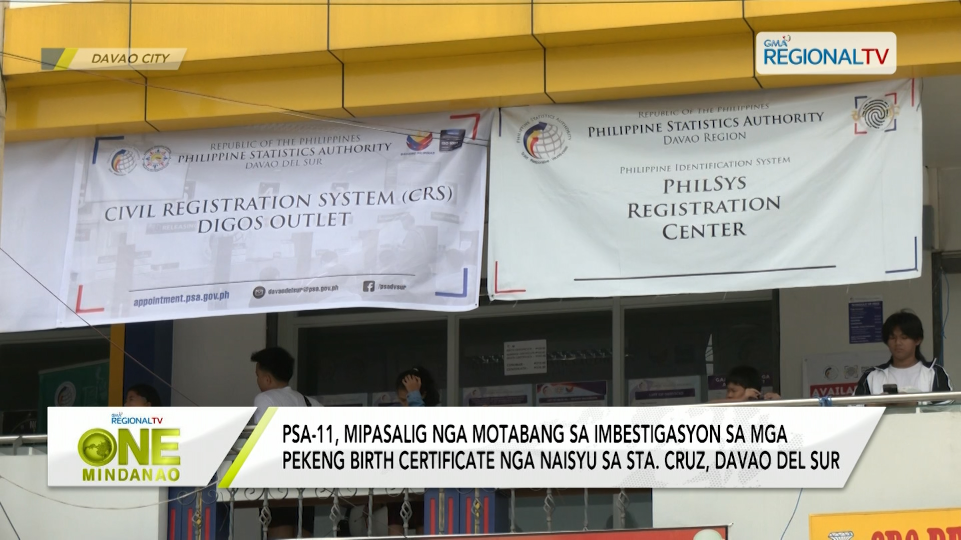 PSA-11, motabang sa imbestigasyon sa mga pekeng birth certificate sa Davao Del Sur