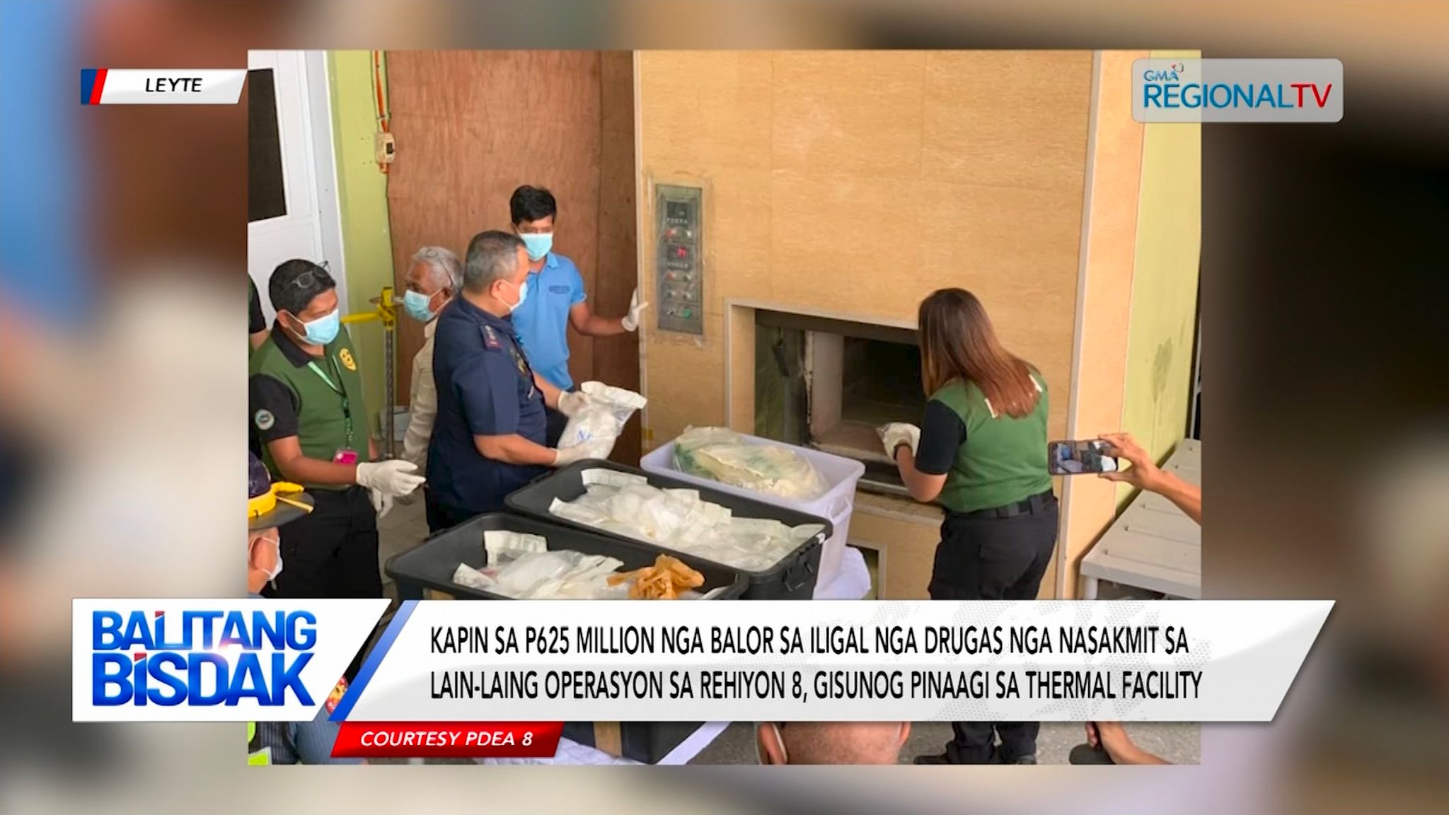 P625 million nga balor sa illegal drugs sa rehiyon 8, gisunog