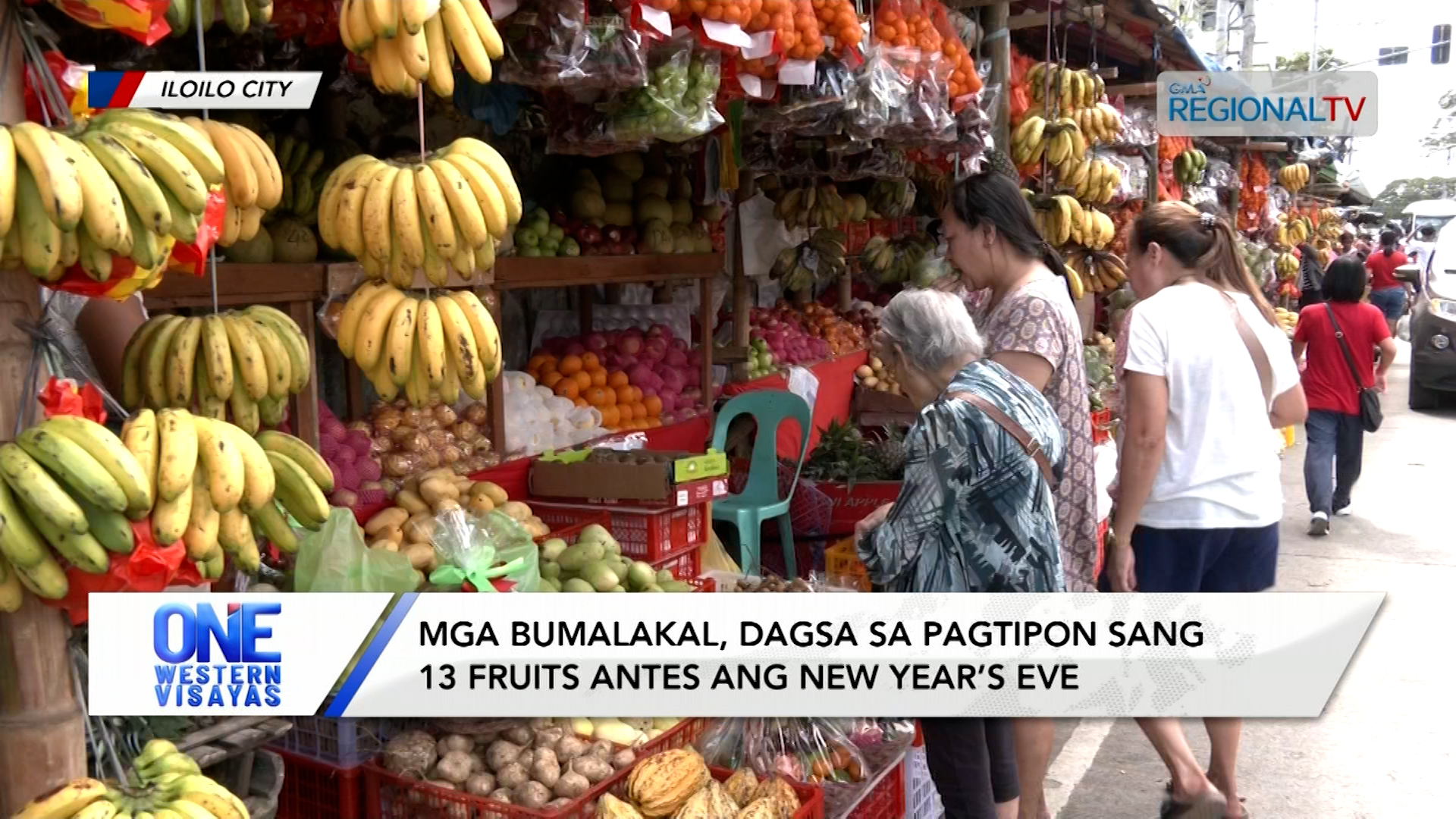 Mga bumalakal, dagsa sa pagtipon sang 13 fruits antes ang New Year’s eve