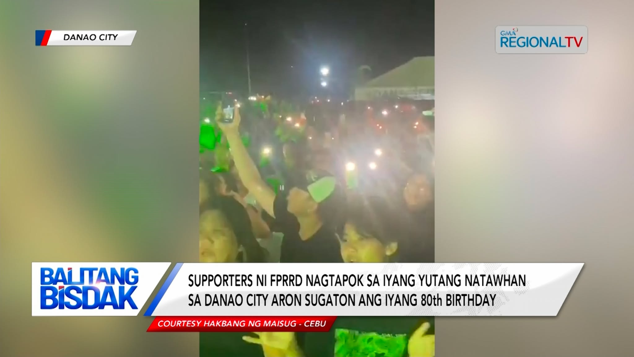 Supporters ni FPRRD Miduyog sa iyang ika-80th Birthday
