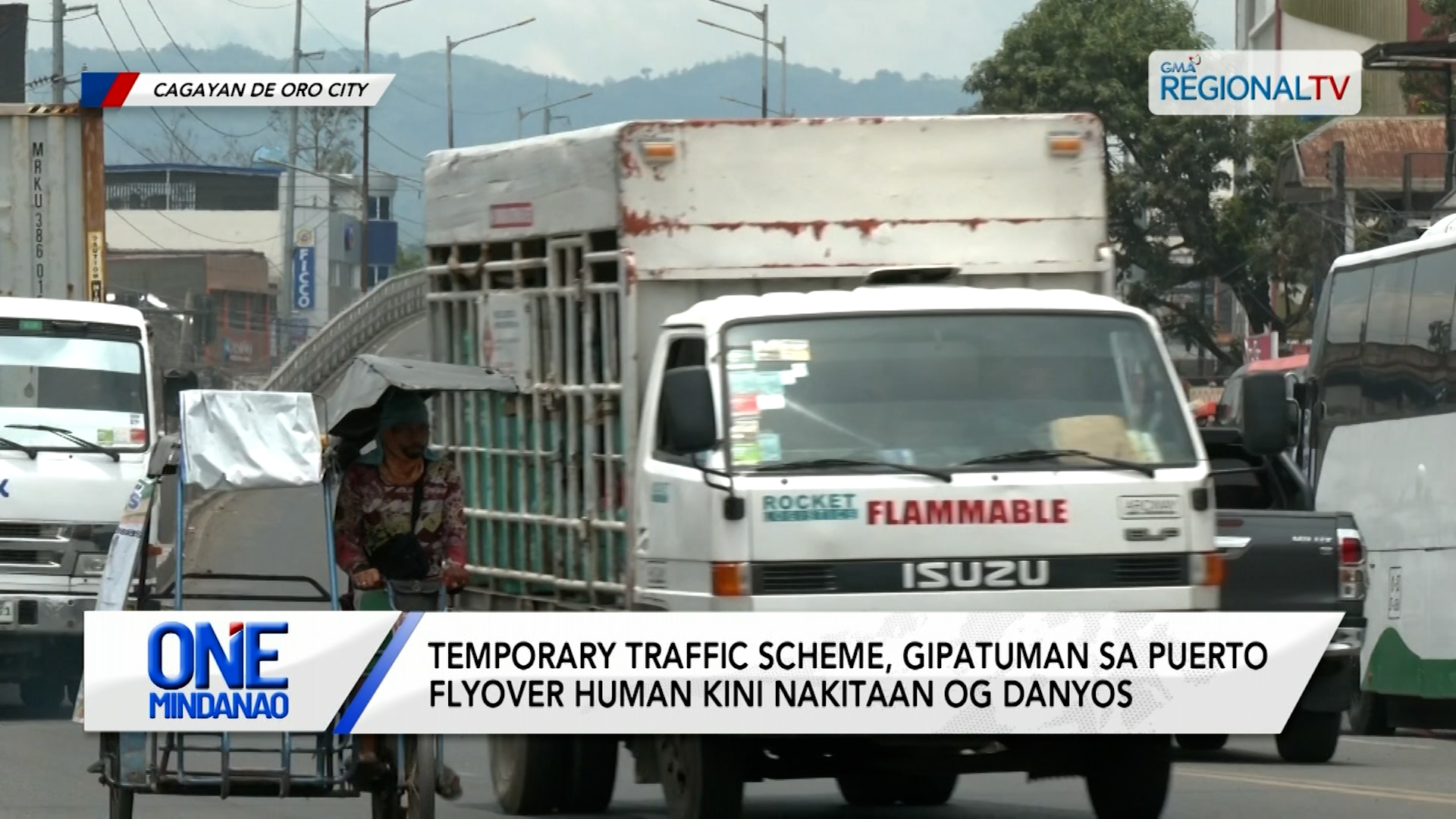 Temporary Traffic Scheme, gipatuman sa Puerto Flyover human nakitaang danyos