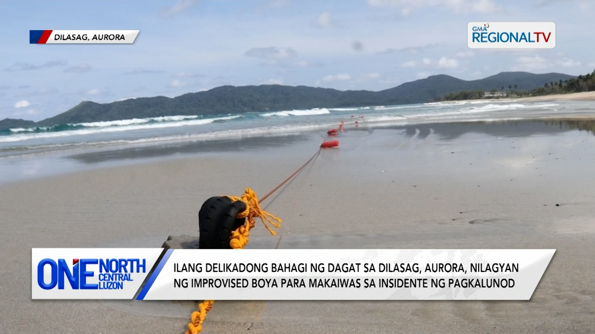 Ilang delikadong bahagi ng dagat sa Aurora, nilagyan ng improvised boya