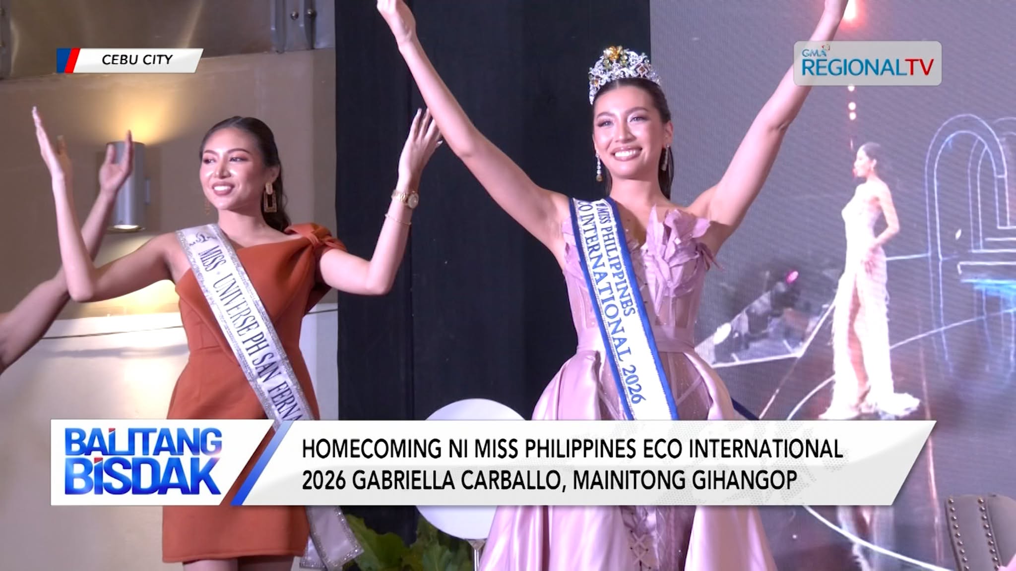 Homecoming ni Miss Philippines Eco International 2026 Gabbi Carballo, gihangop