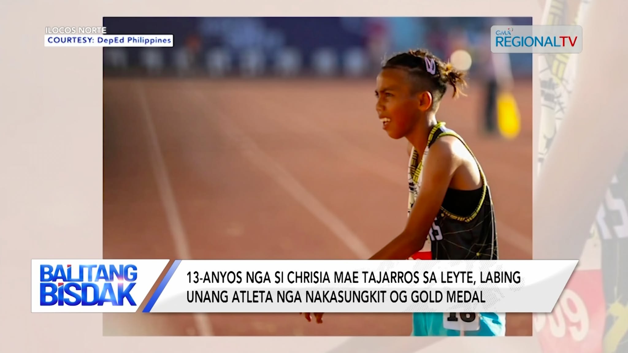 13-anyos nga si Chrisia Mae Tajarros sa Leyte, unang atleta nga naka-gold medal