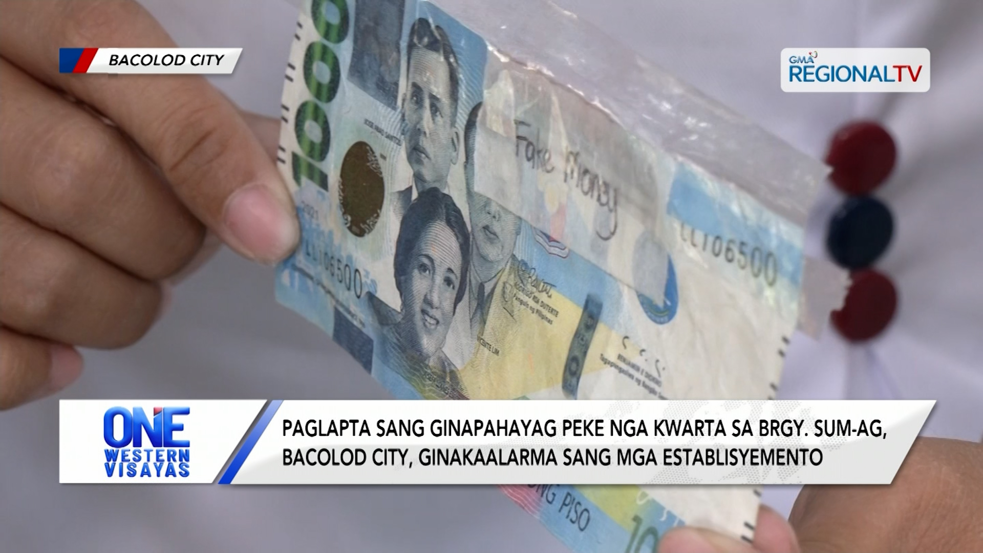 Paglapta sang ginapahayag peke nga kwarta sa Brgy. Sum-ag, Bacolod City
