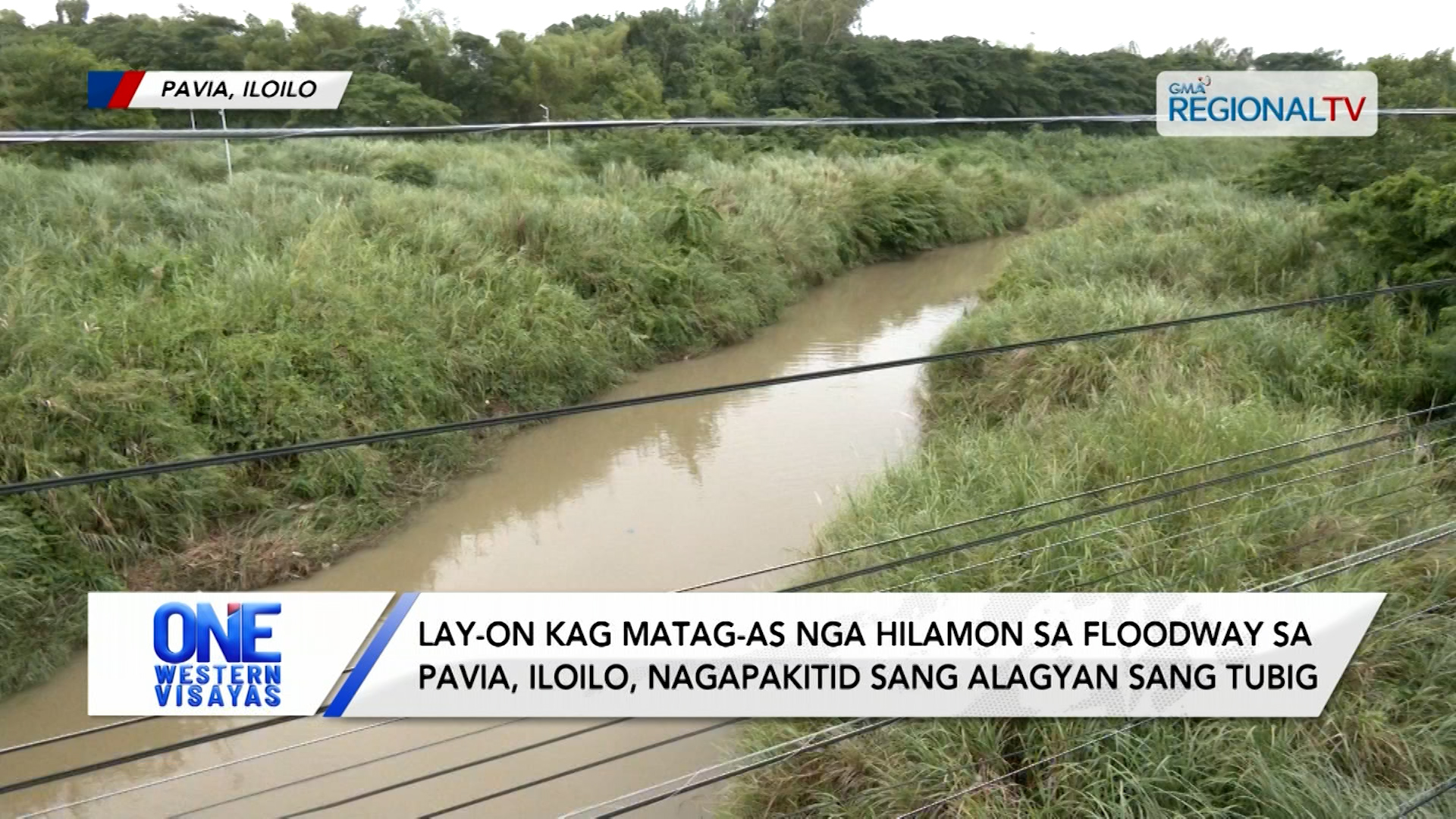 Lay-on kag matag-as nga hilamon sa floodway sa Pavia, Iloilo