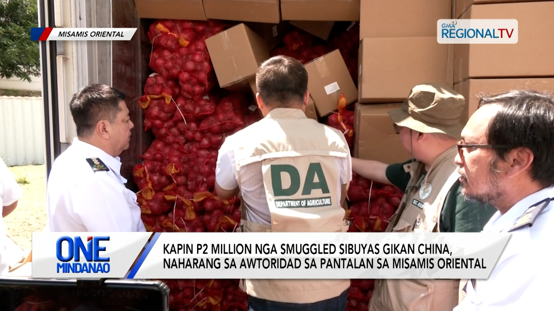 Kapin P2 Million nga smuggled sibuyas gikan China, naharang sa Misamis Oriental