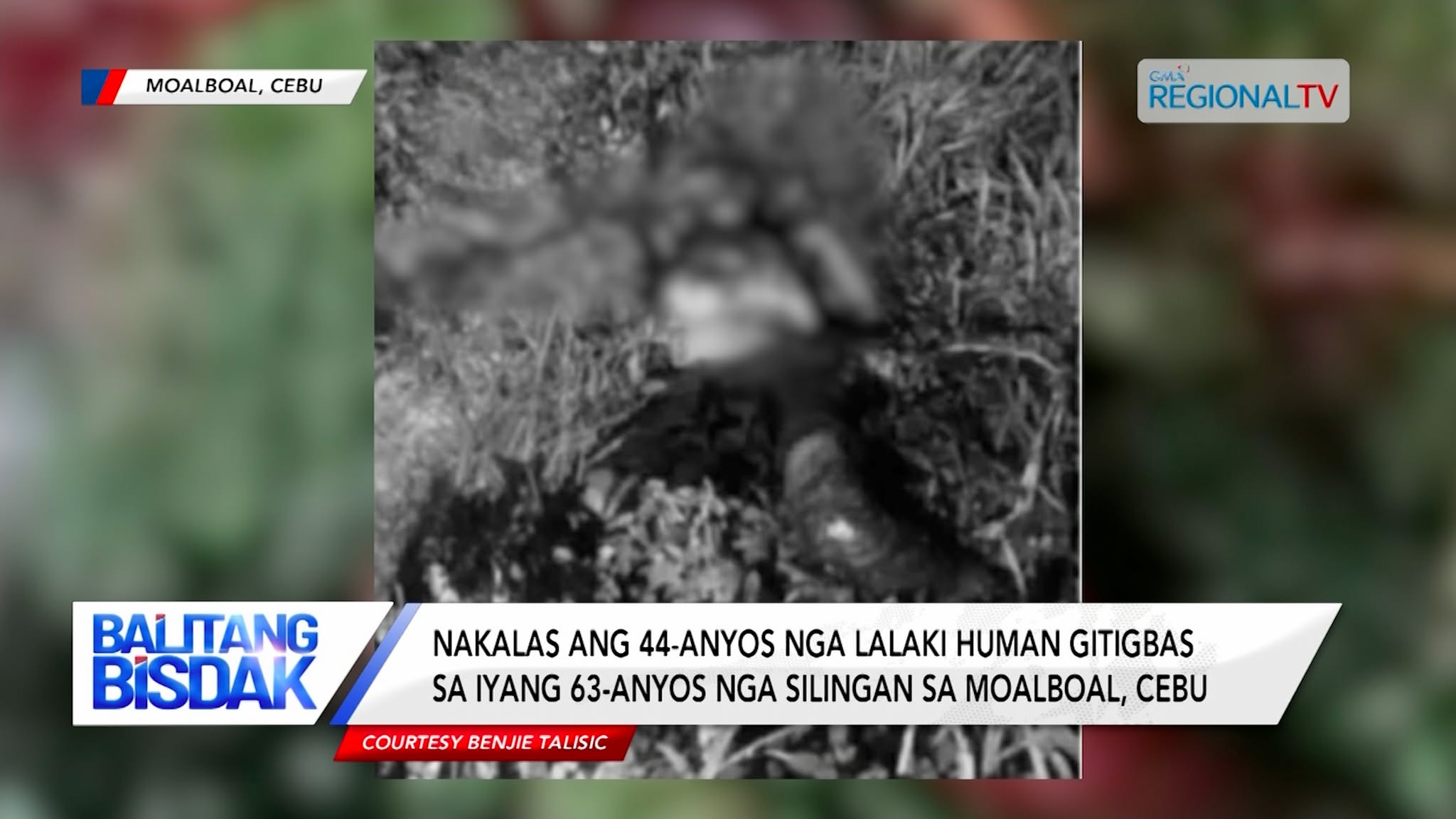 Nakalas ang 44-anyos nga lalaki human gitigbas sa iyang silingan sa Moalboal