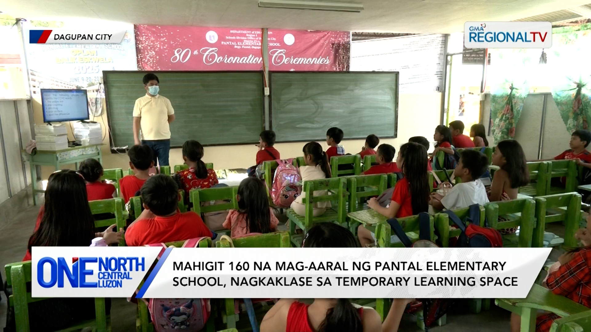 Mahigit 160 na mag-aaral, nagkaklase sa temporary learning space