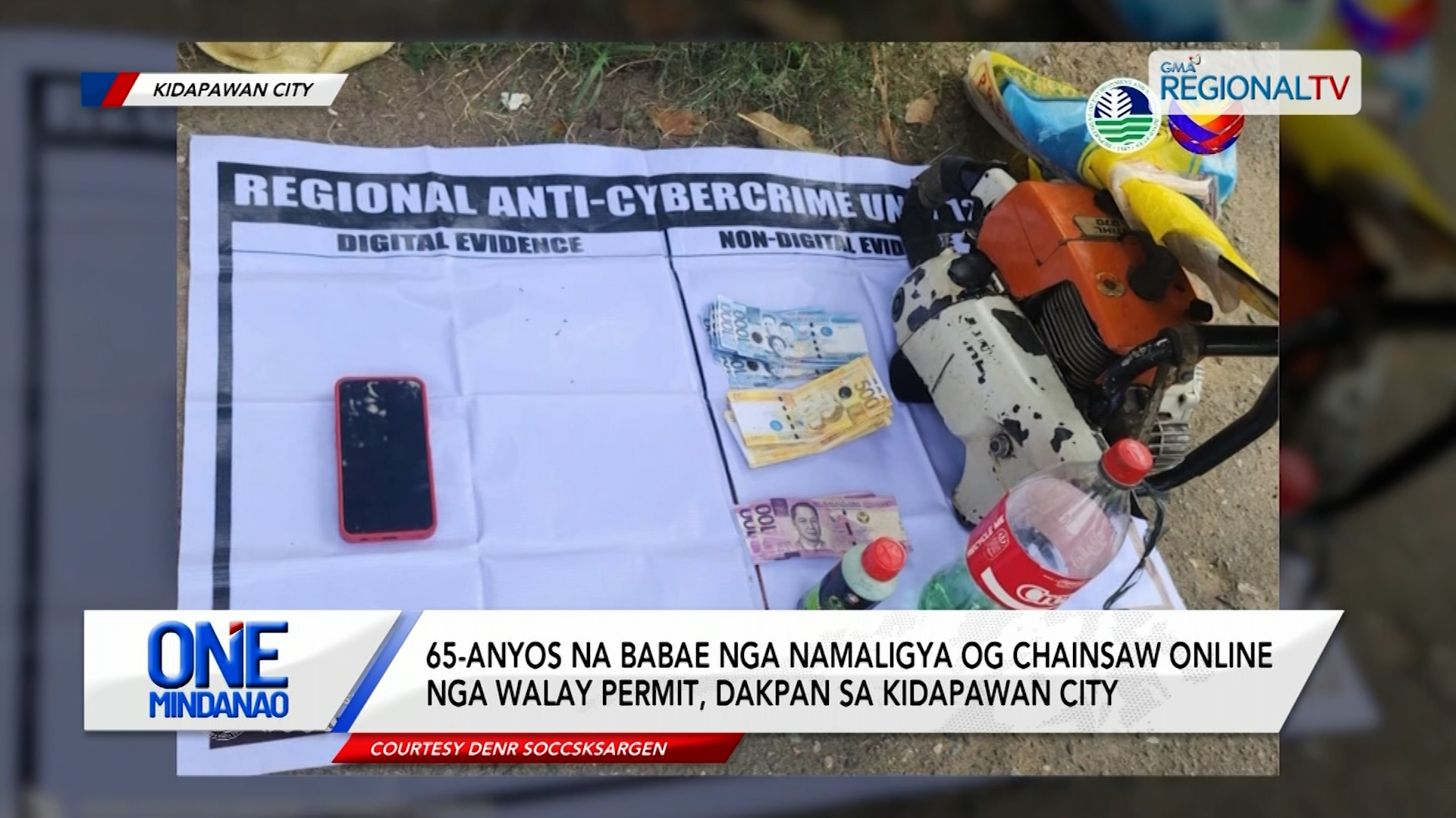 65-anyos na babae nga namaligya og chainsaw online nga walay permit