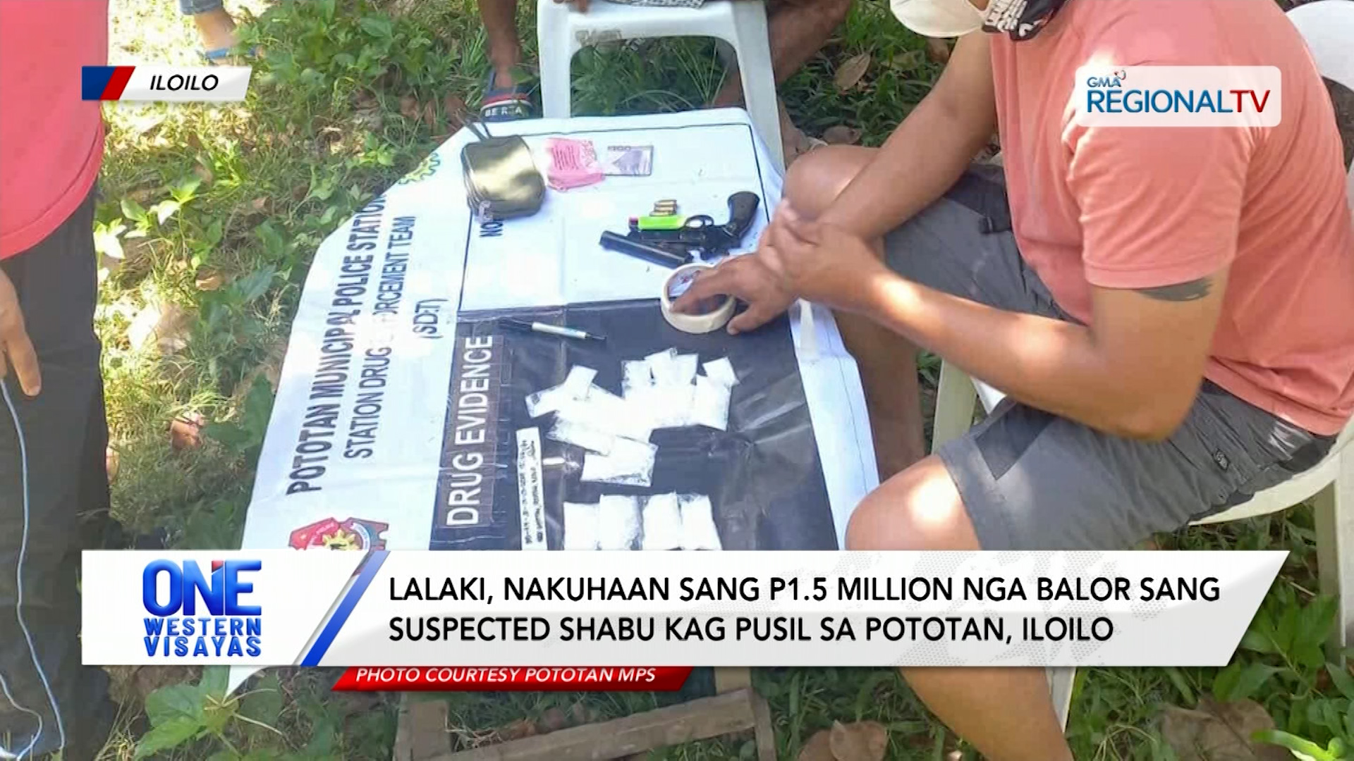 Lalaki, nakuhaan sang P1.5 million nga balor sang suspected shabu kag pusil | One Western Visayas