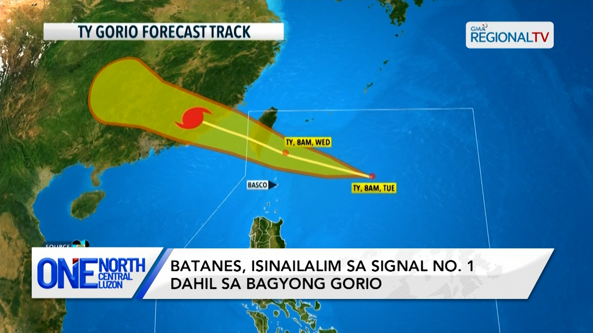Batanes, isinailalim sa signal no. 1 dahil sa Bagyong Gorio | One North Central Luzon
