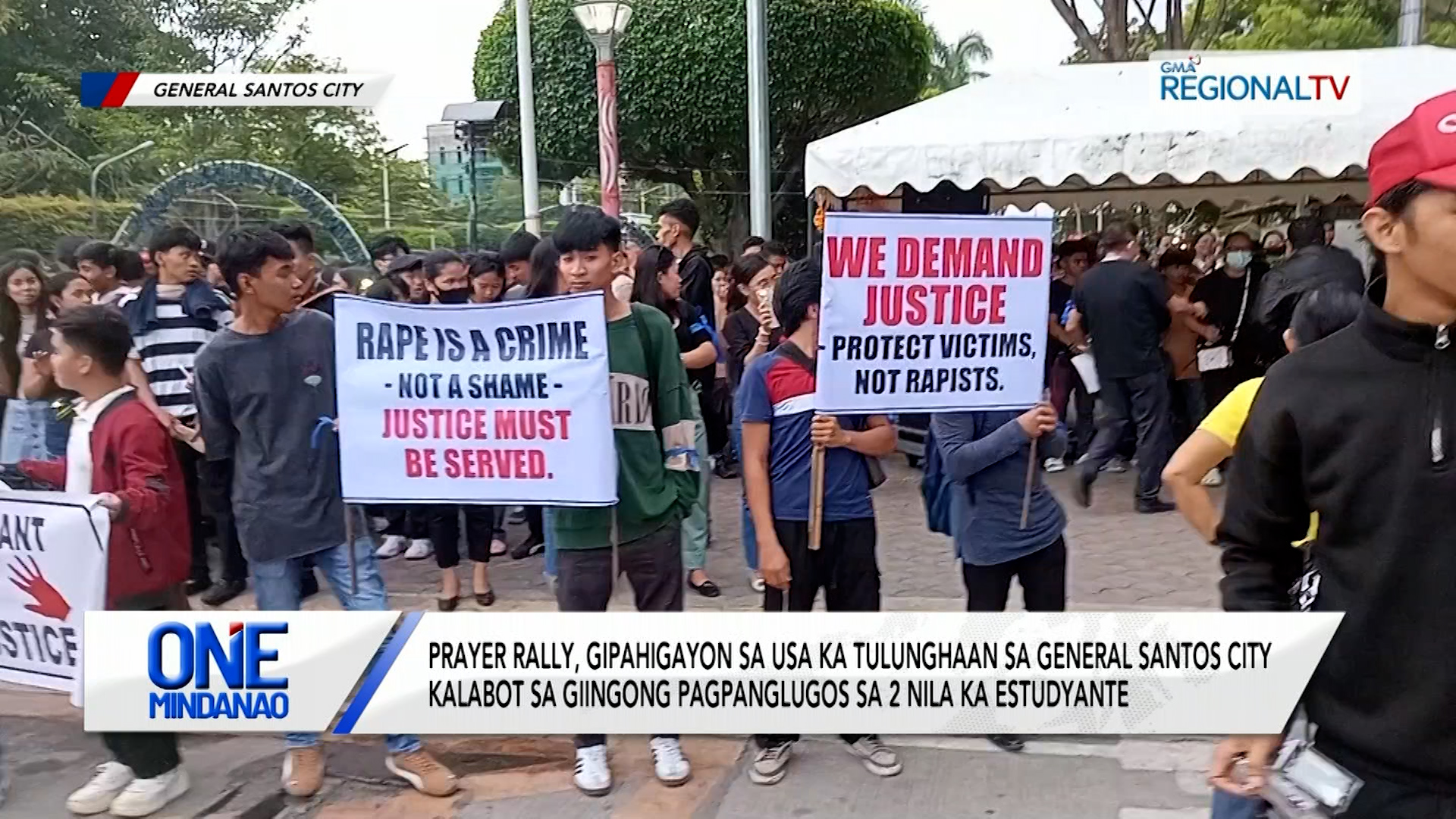 Prayer rally, gipahigayon kalabot sa giingong pagpanglugos sa 2 ka estudyante| One Mindanao