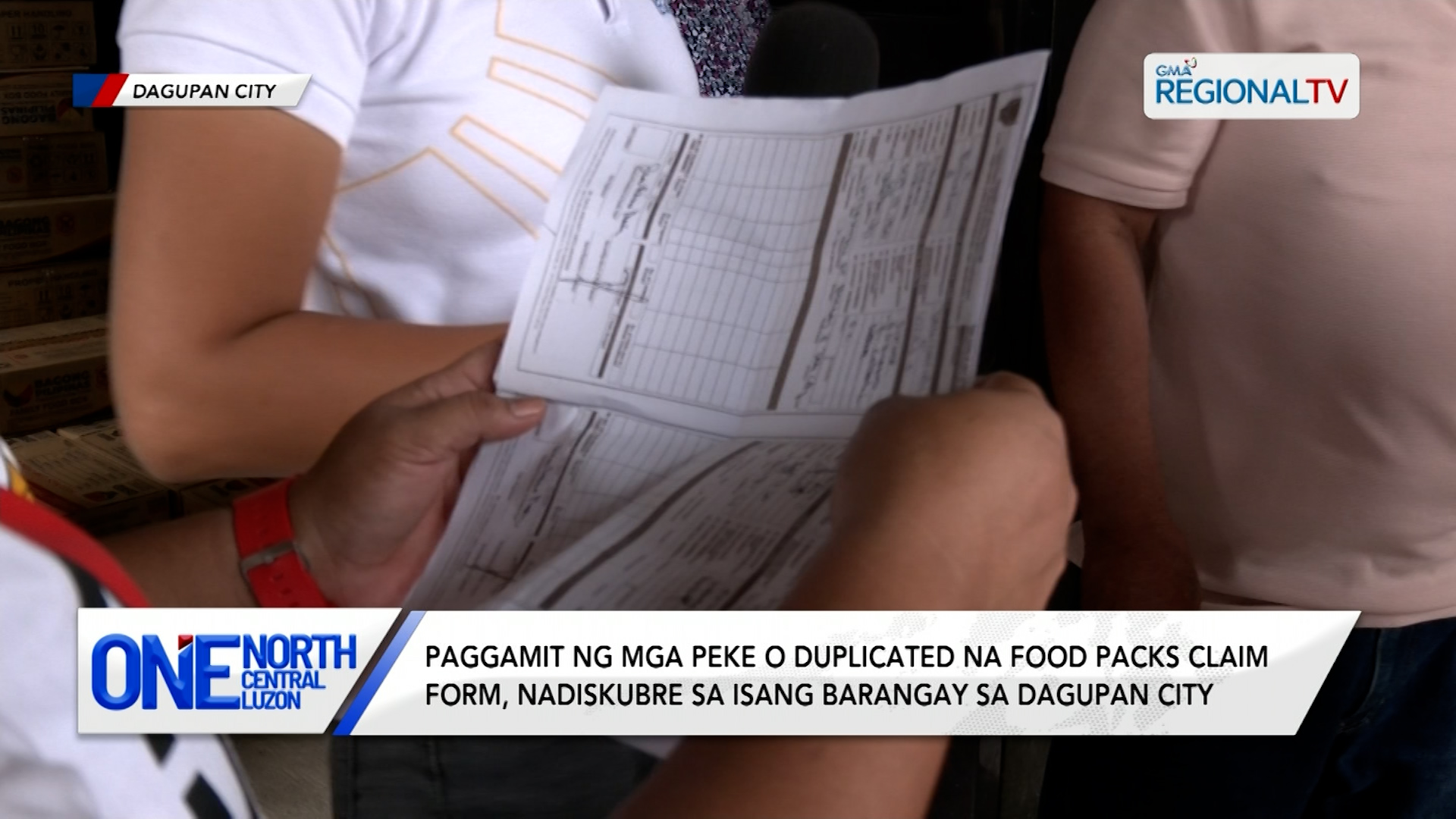 Paggamit ng mga peke o duplicated na food packs claim form, nadiskubre | One North Central Luzon