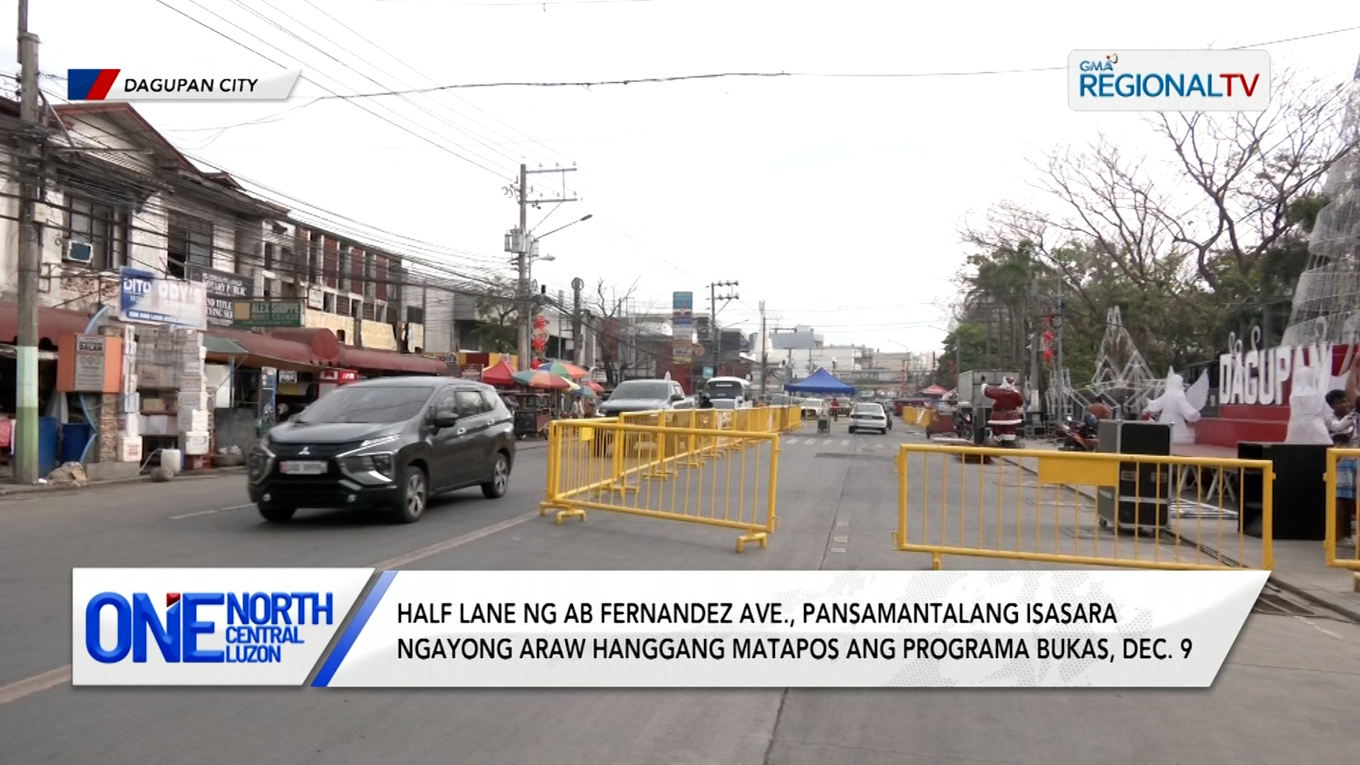 Half lane ng AB Fernandez Ave., pansamantalang isasara hanggang Dec. 9 | One North Central Luzon