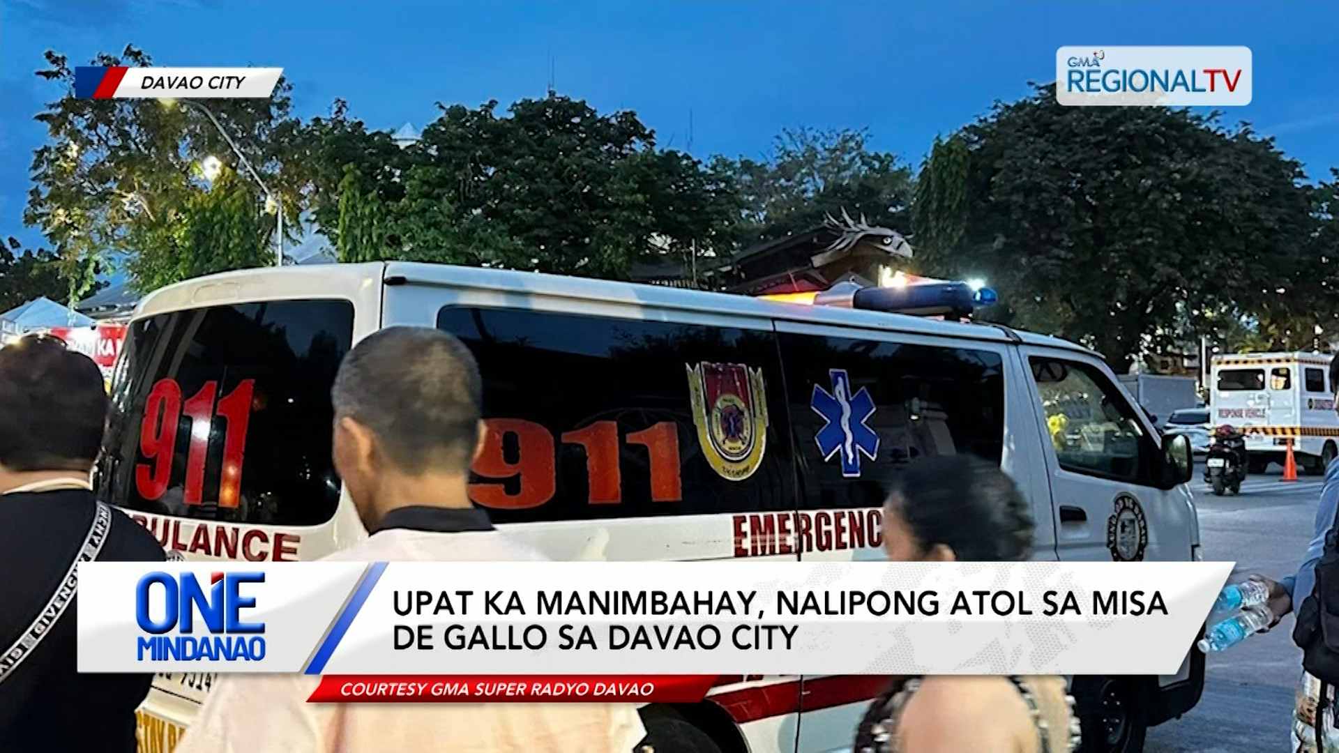 Upat ka manimbahay, nalipong atol sa Misa de Gallo sa Davao City | One Mindanao