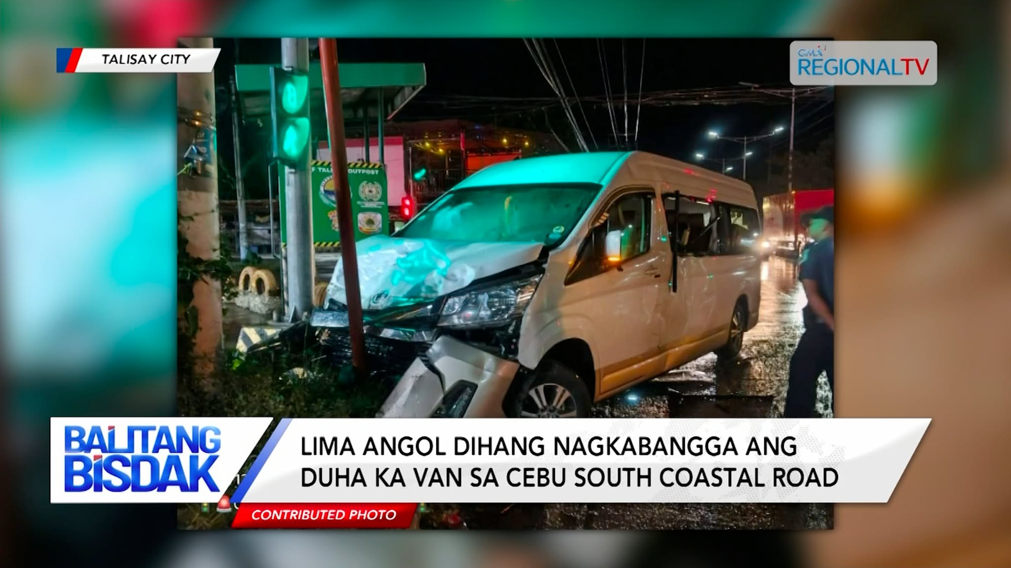 Lima ang Angol Dihang Nagkabangga ang Duha ka Van sa Cebu South Coastal Road | Balitang Bisdak