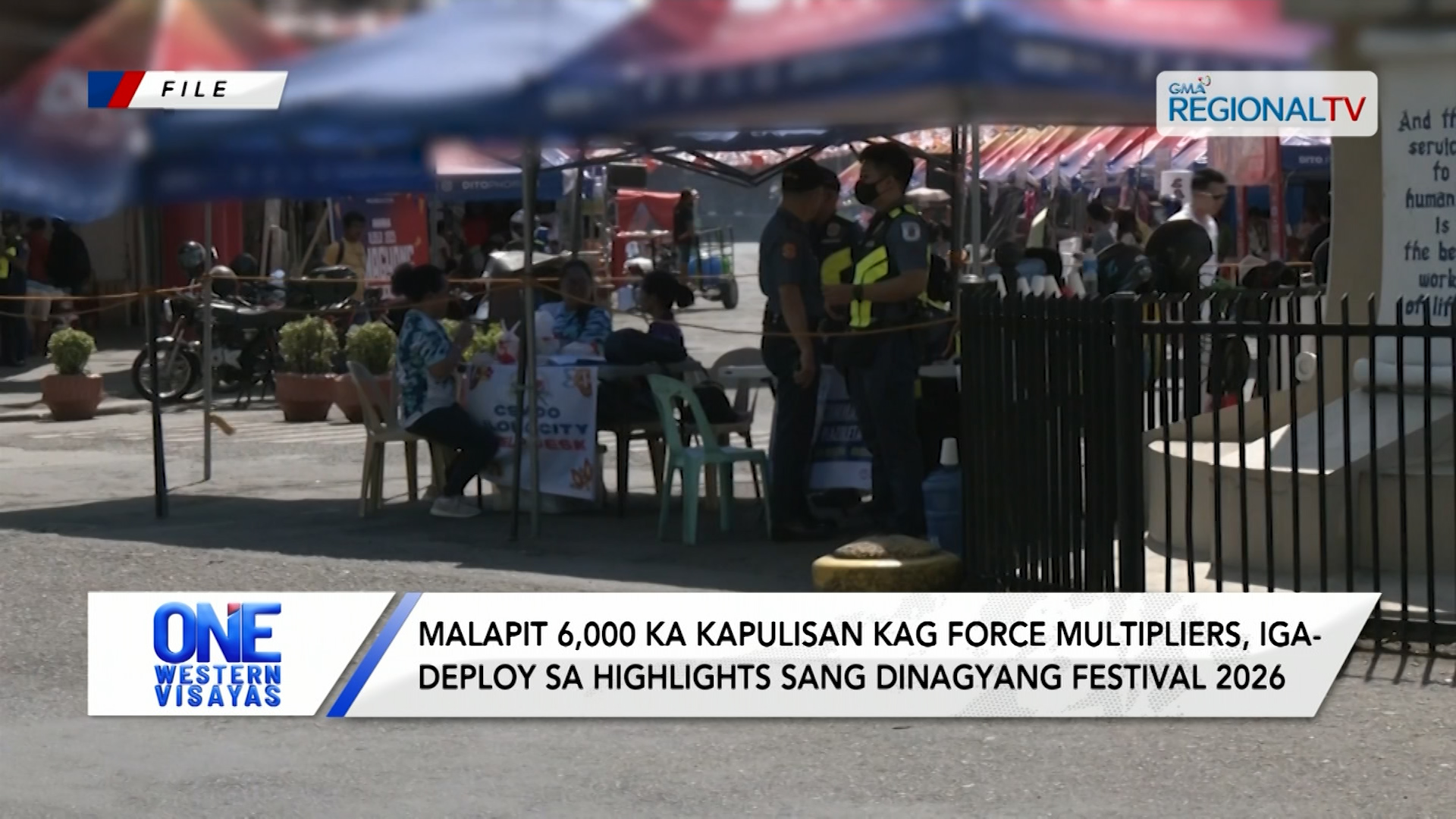 Malapit 6,000 ka kapulisan kag force multipliers i-deploy sa Dinagyang Festival| One Western Visayas